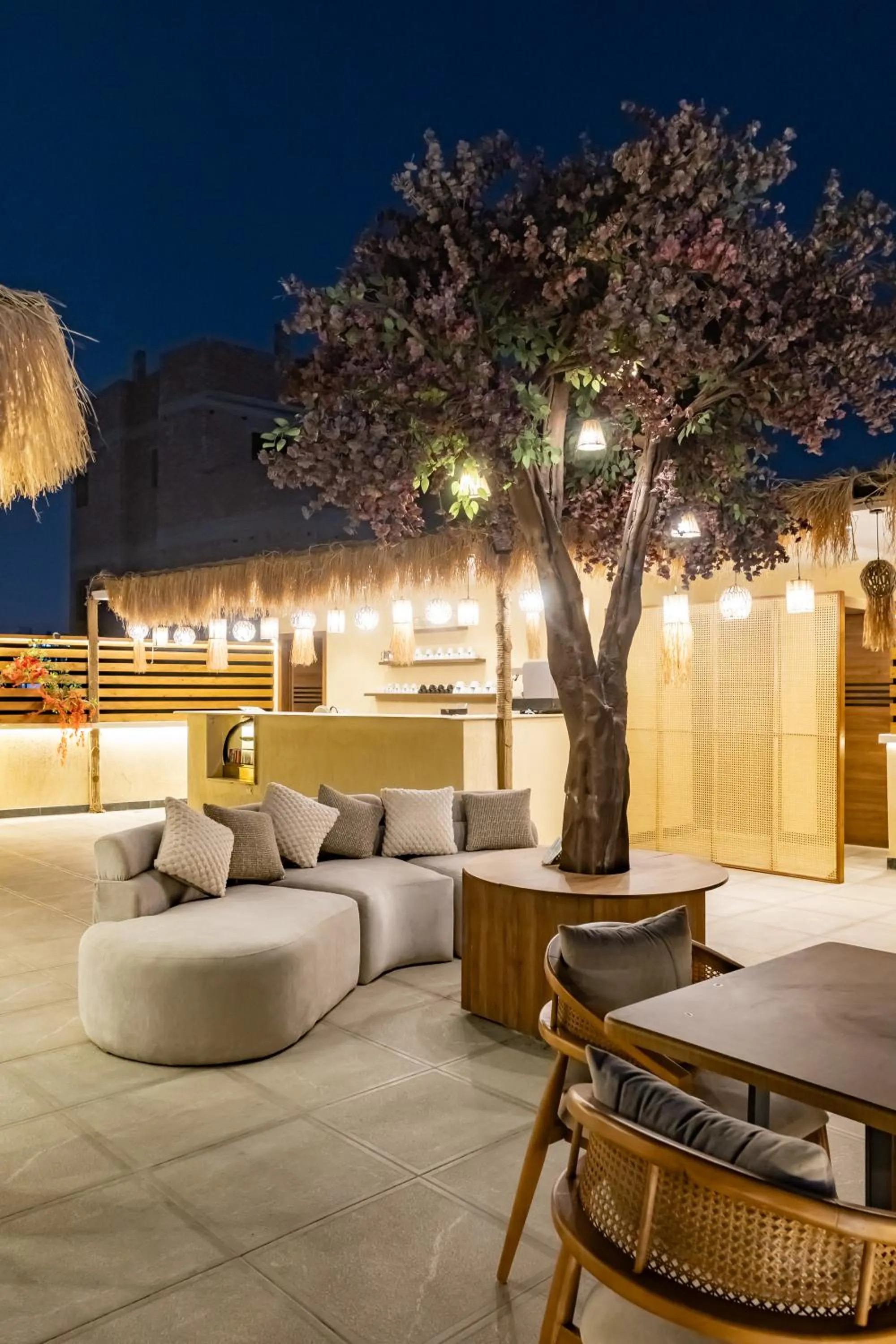 Seating area in The Palace Pyramids View Hotel