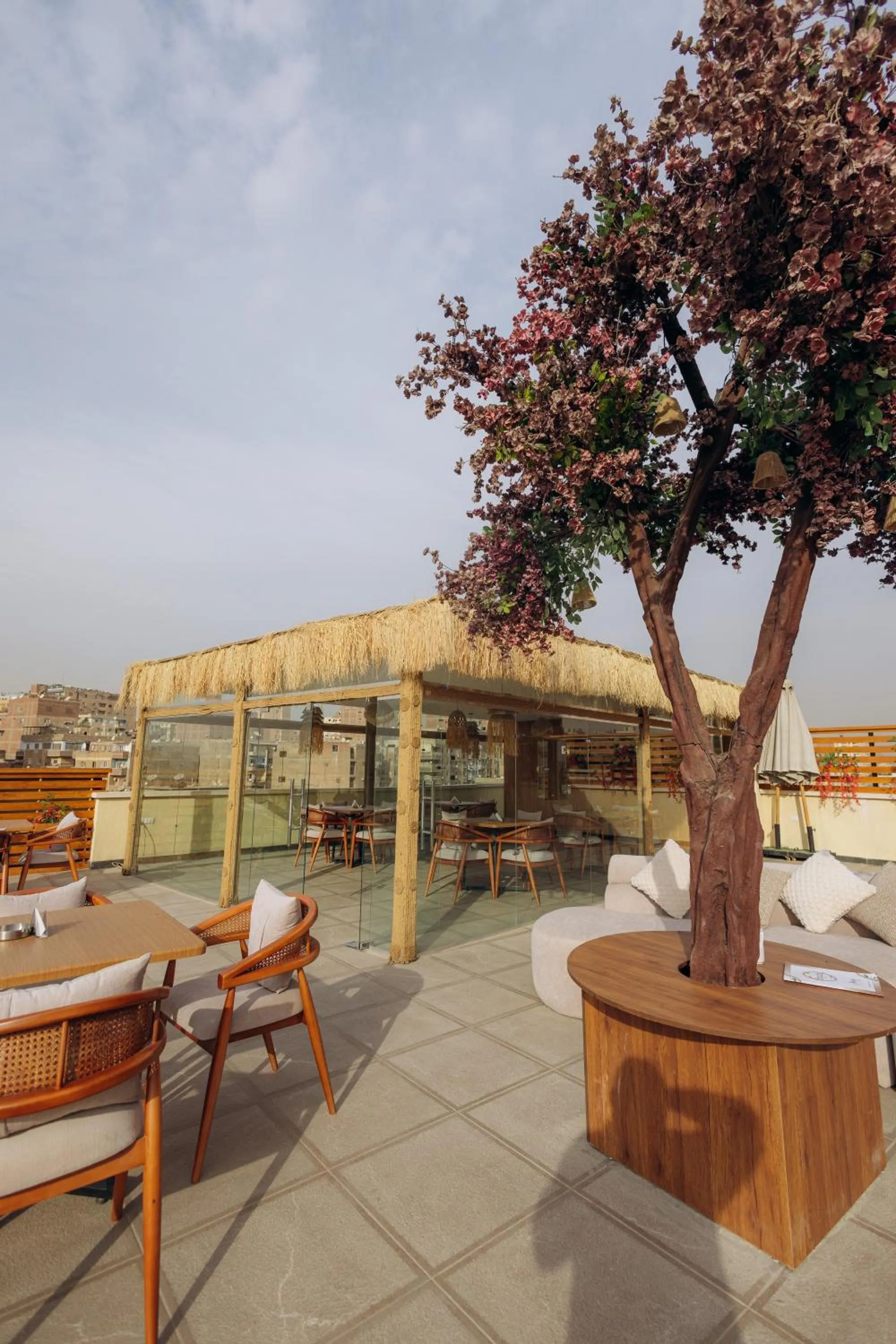 Seating area in The Palace Pyramids View Hotel
