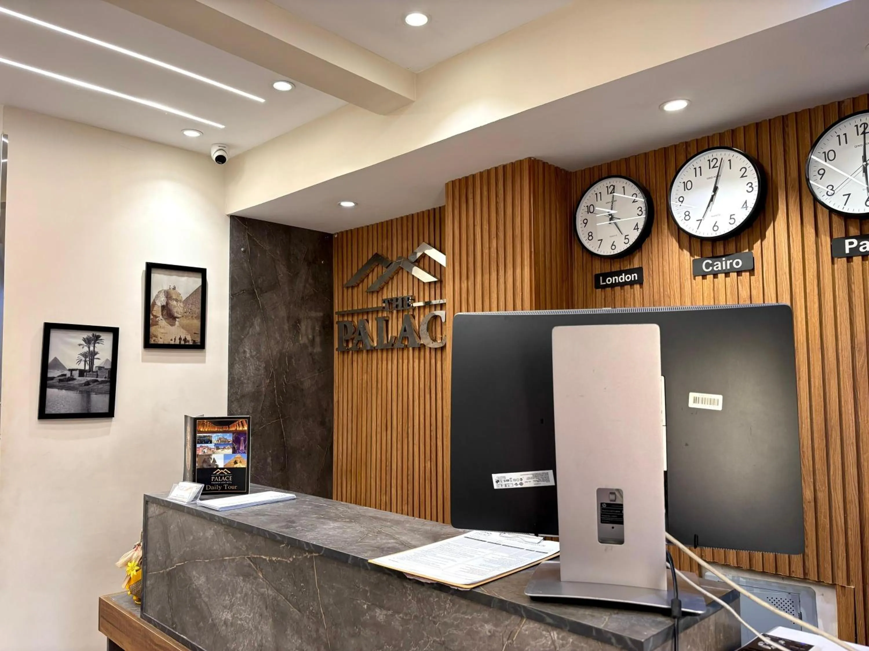 Lobby or reception in The Palace Pyramids View Hotel