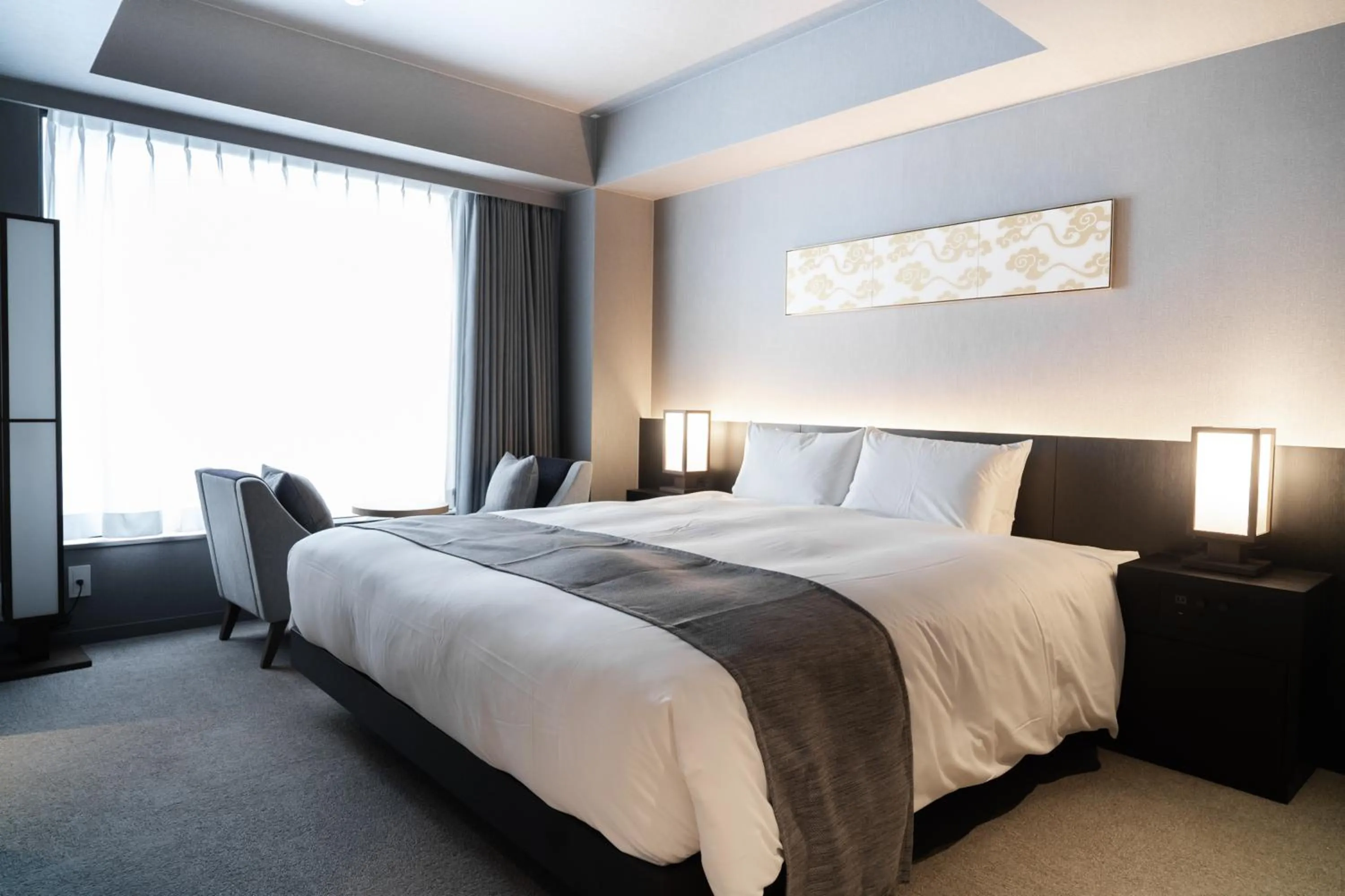 Photo of the whole room, Bed in KIORI Hotel Higashino Toin