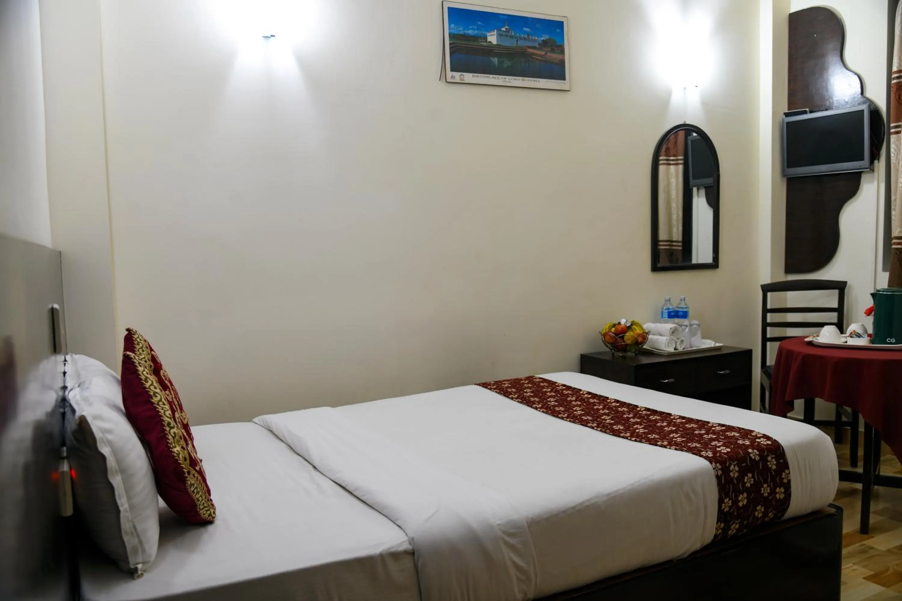 Bed in Lumbini Zambala Hotel