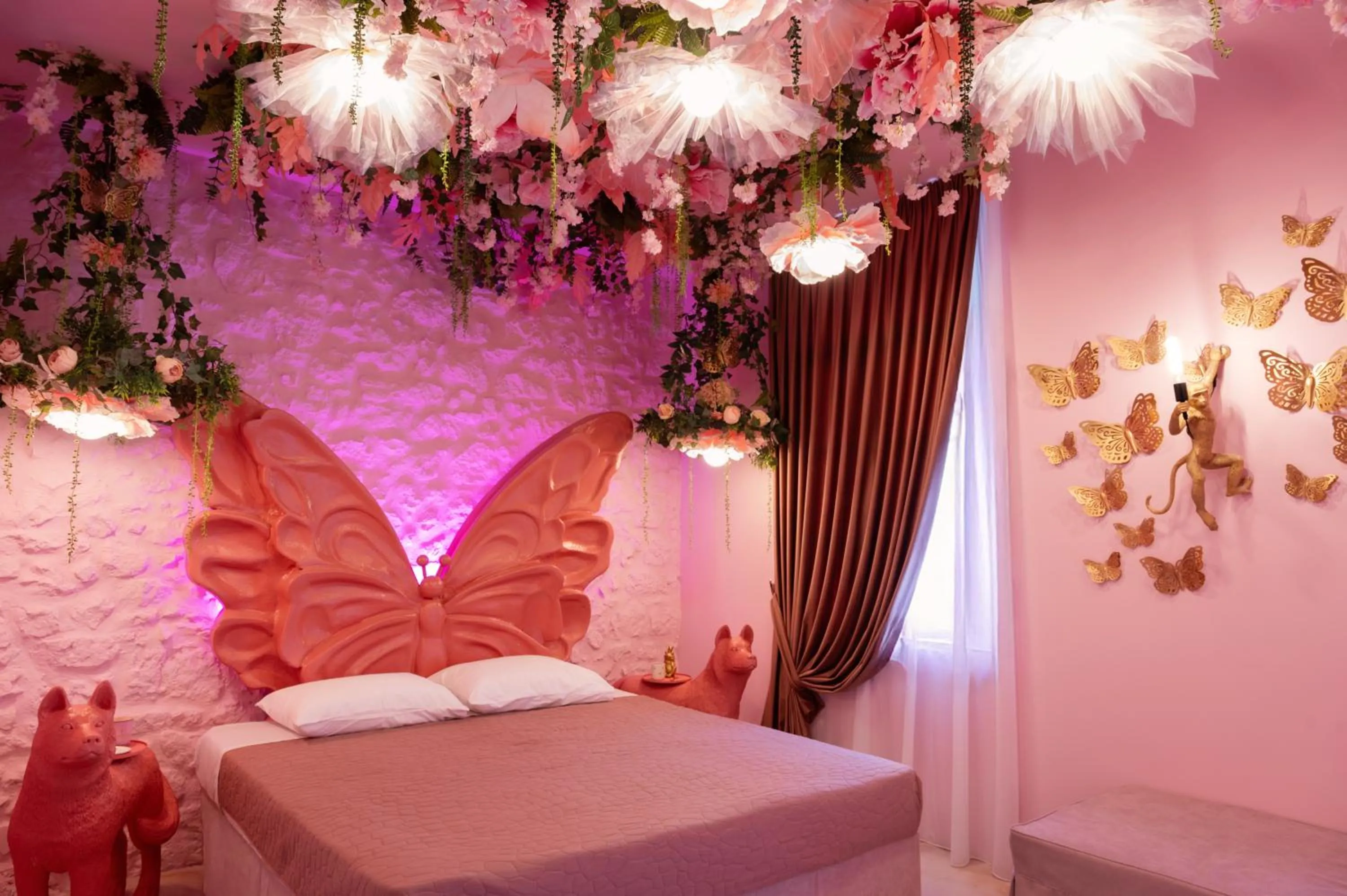 Bed in Fairytale Athens Suites