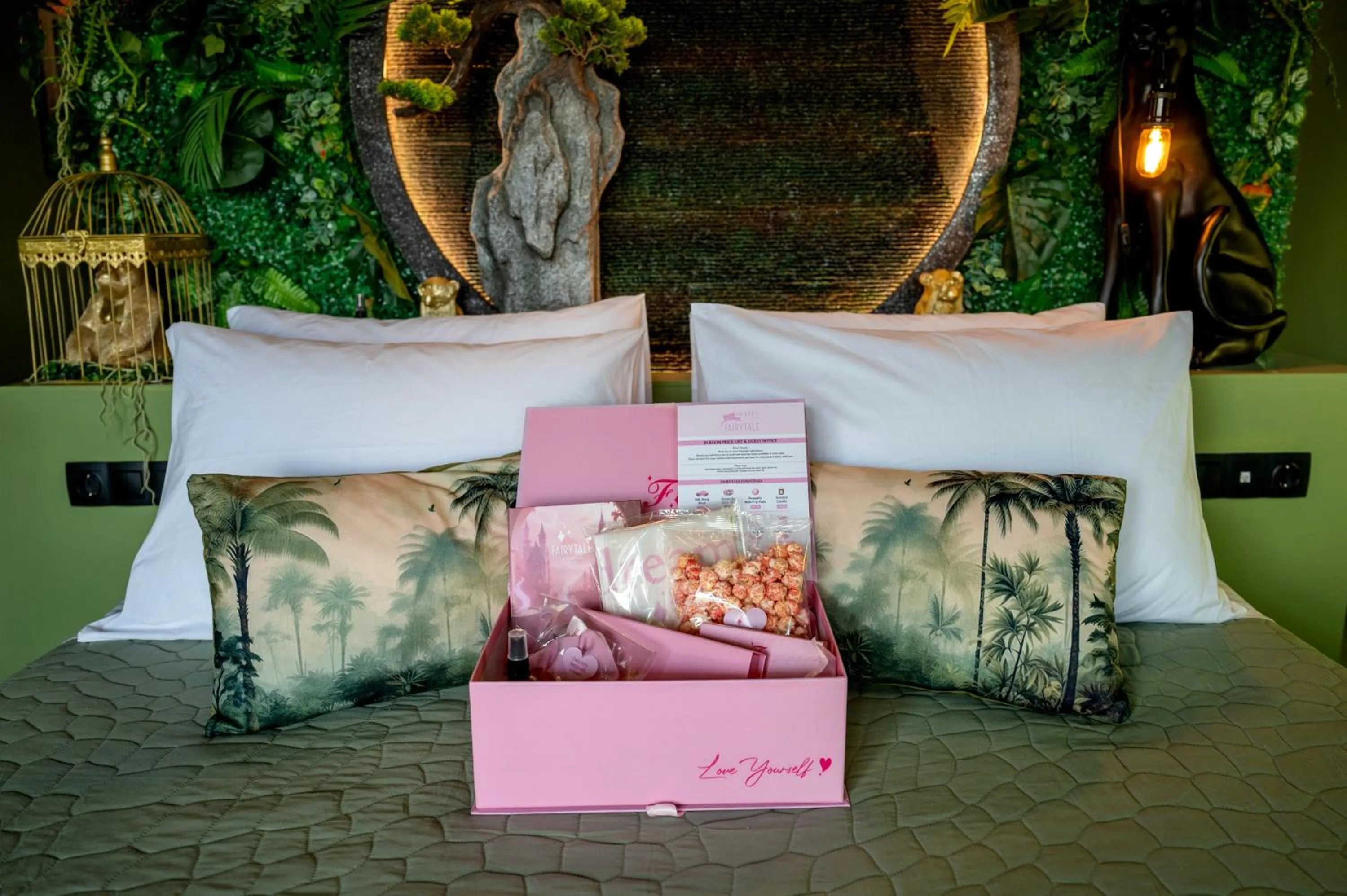 Bed in Fairytale Athens Suites