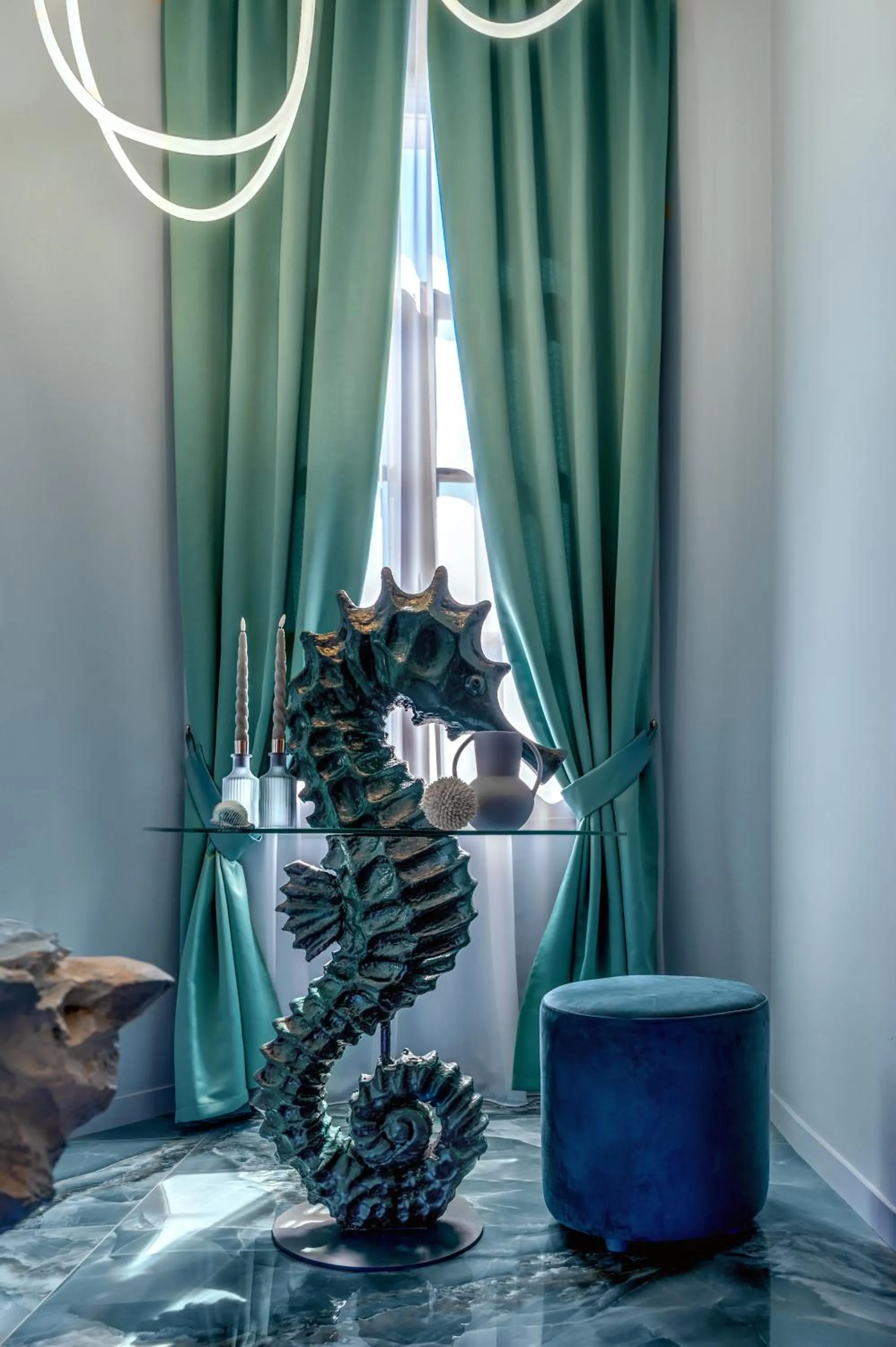 Seating area in Fairytale Athens Suites