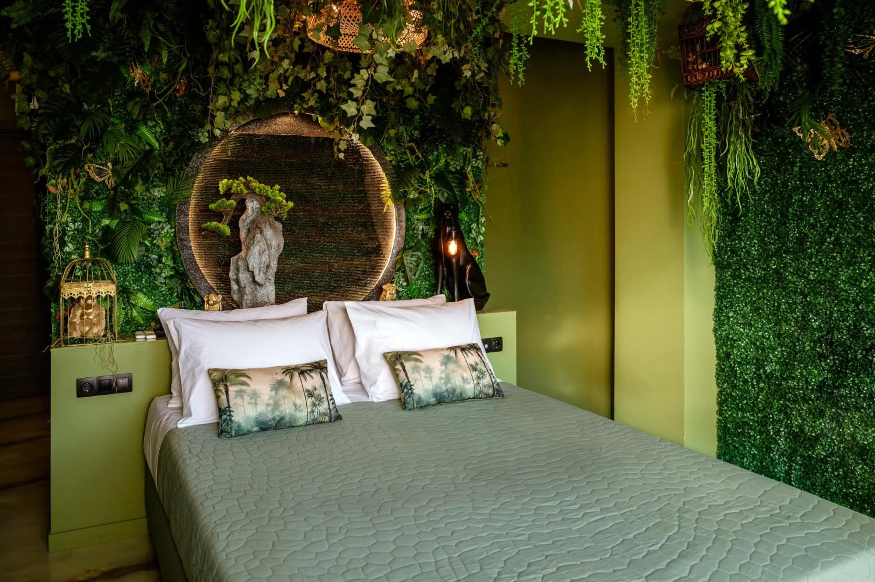 Bed in Fairytale Athens Suites