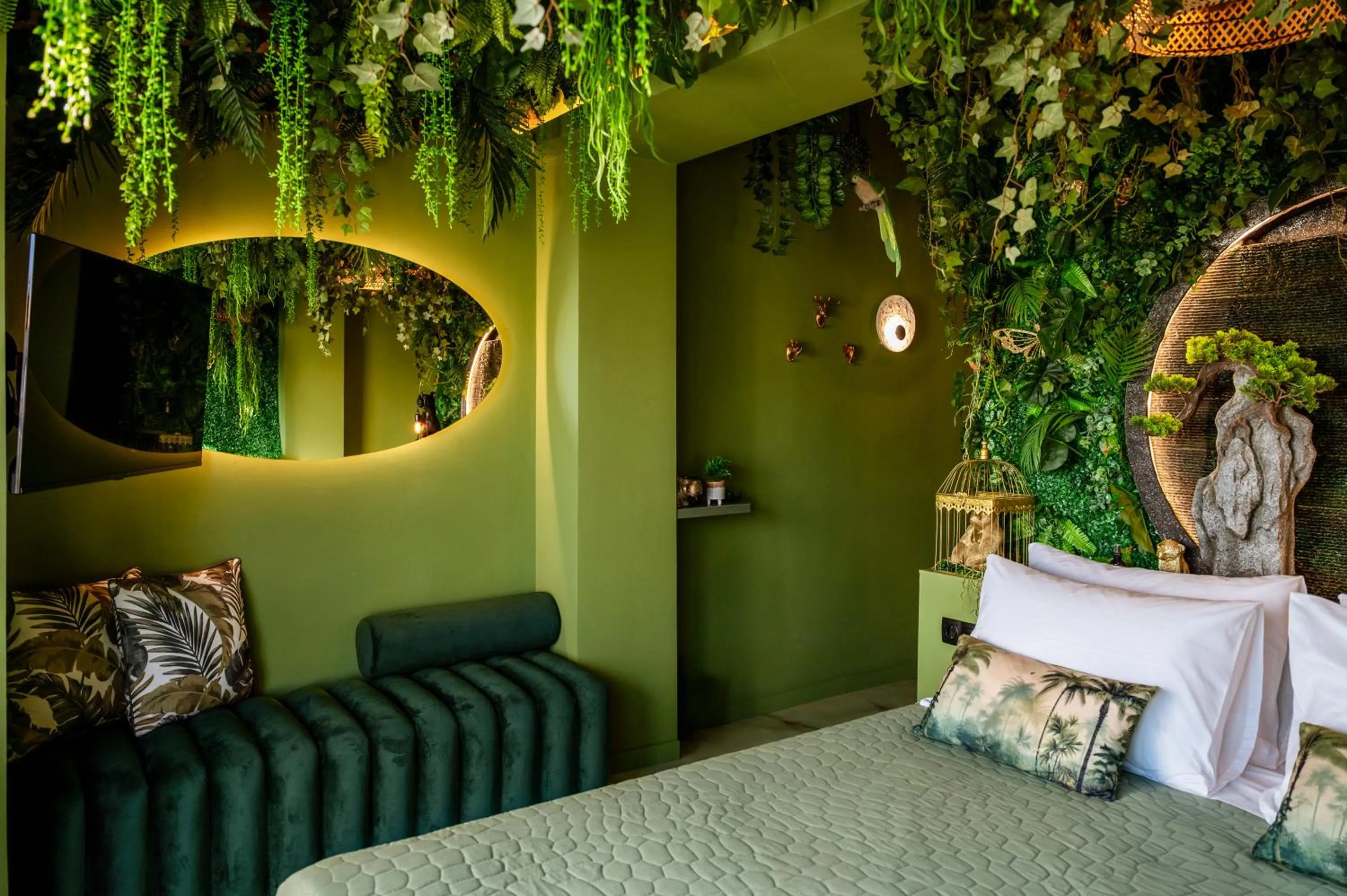 Bed in Fairytale Athens Suites