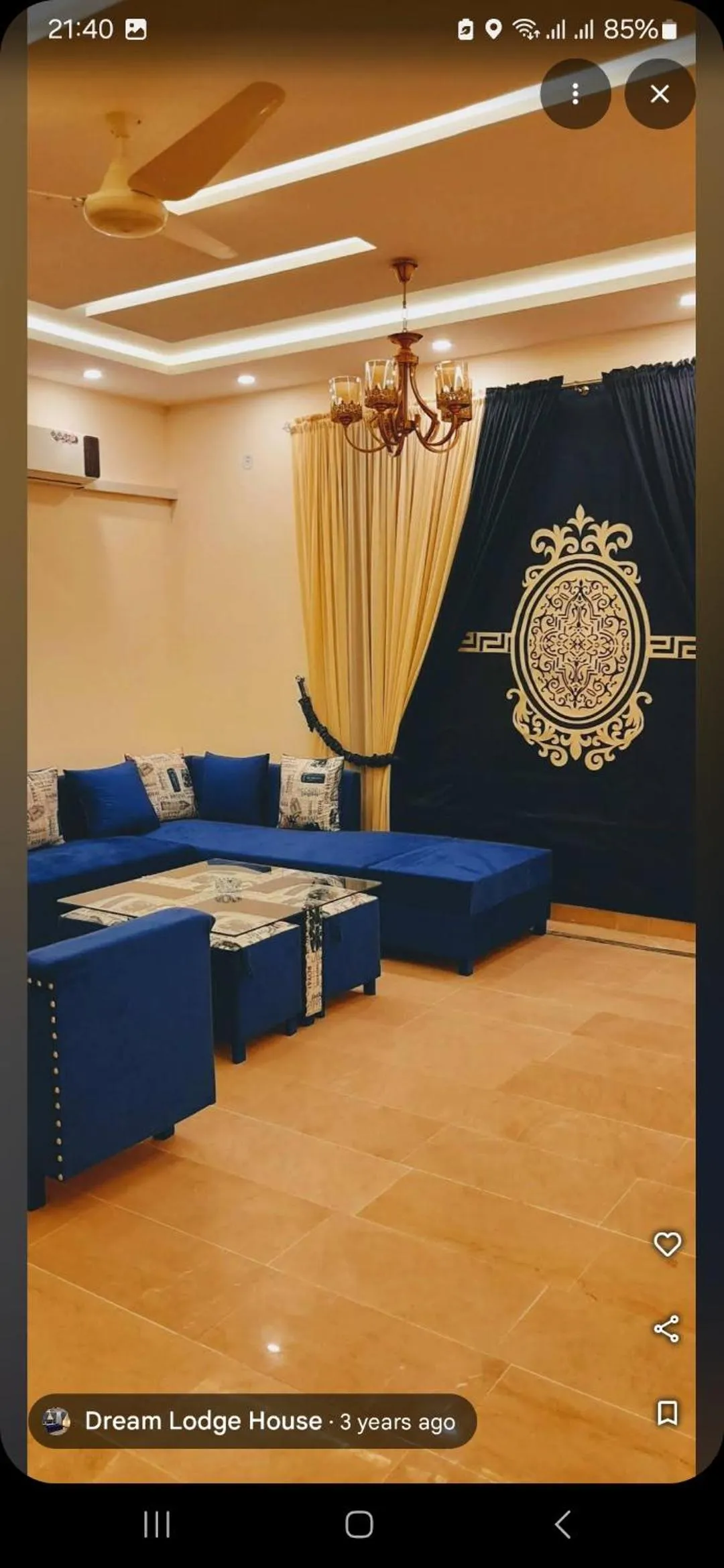 Living room in Dream Lodge House