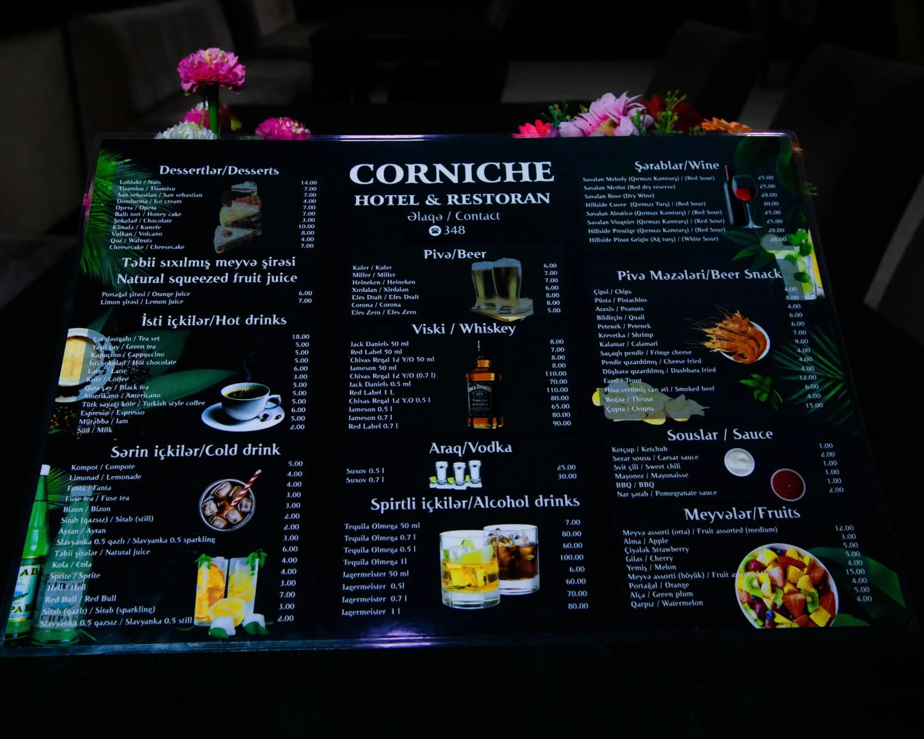 Restaurant/places to eat in Corniche White City Hotel