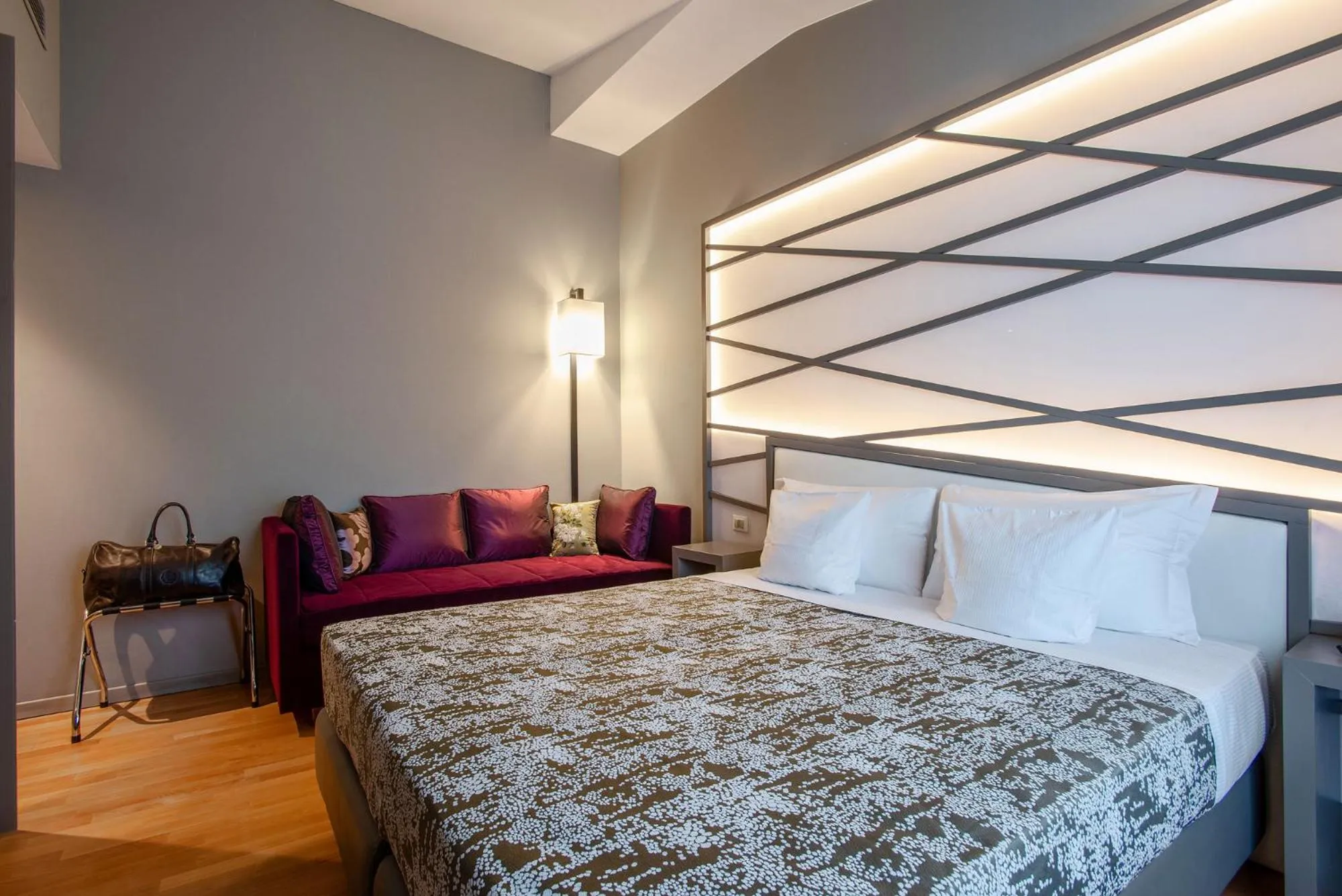 Bed in Fortyfive Squared Hotel