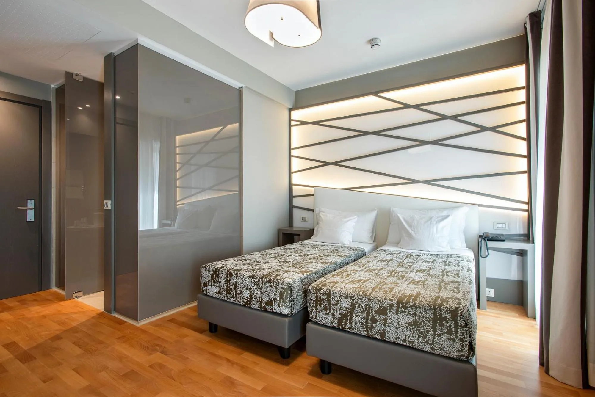 Bed in Fortyfive Squared Hotel