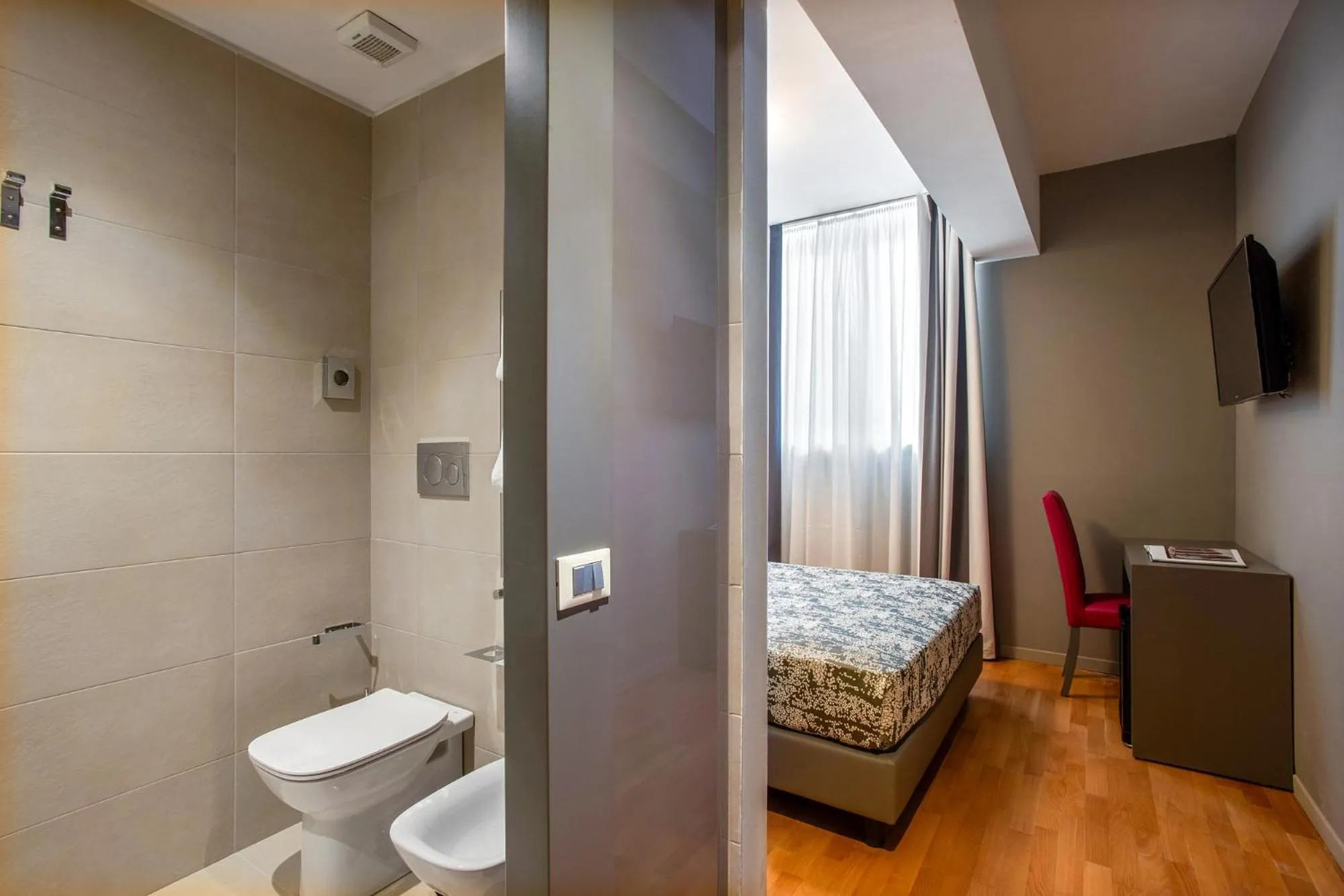 Bed in Fortyfive Squared Hotel