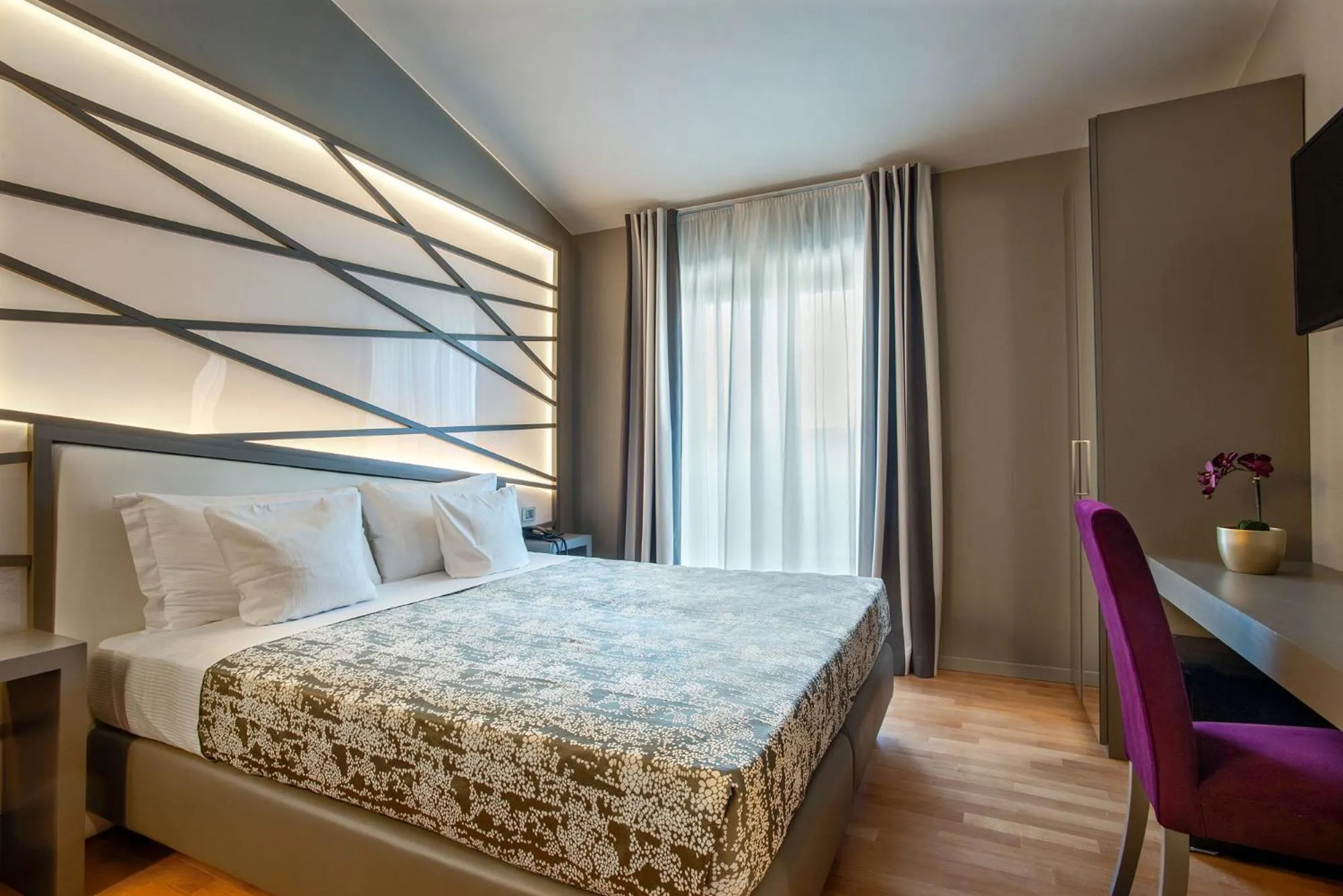 Bed in Fortyfive Squared Hotel