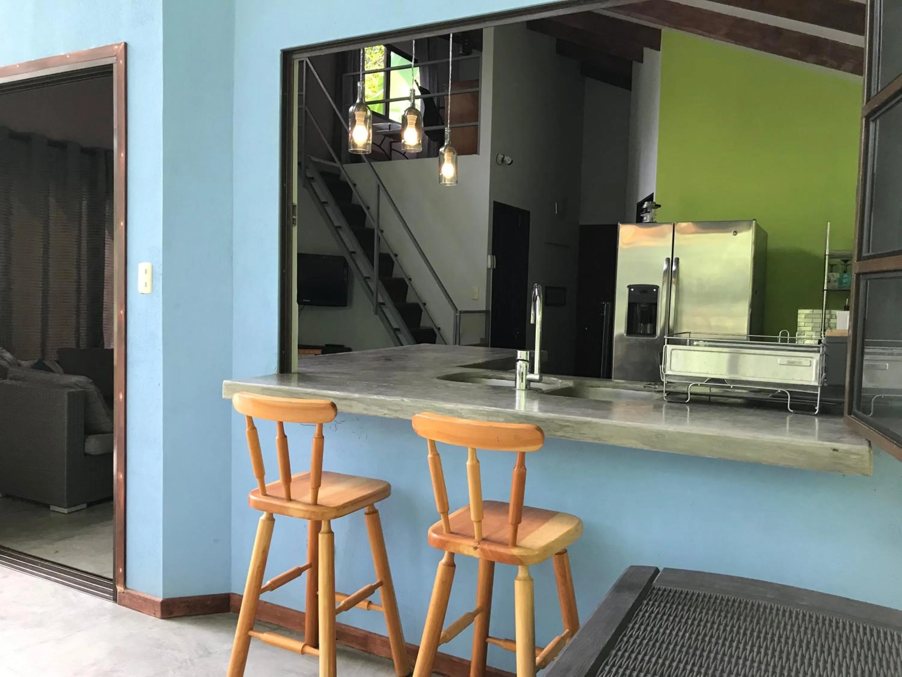 Kitchen or kitchenette in Luz En El Cielo Eco-B&B/Hostel