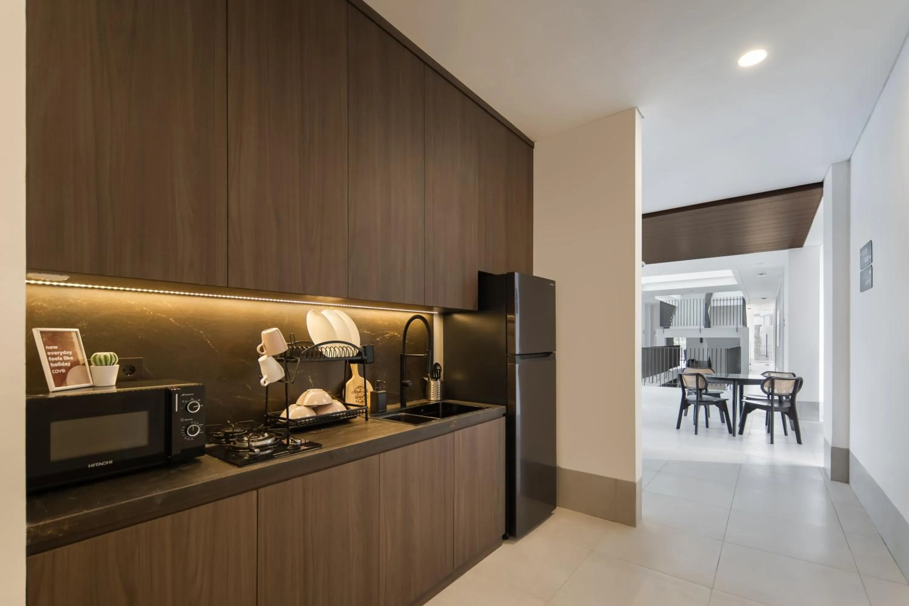 Communal kitchen in Cove Dra House