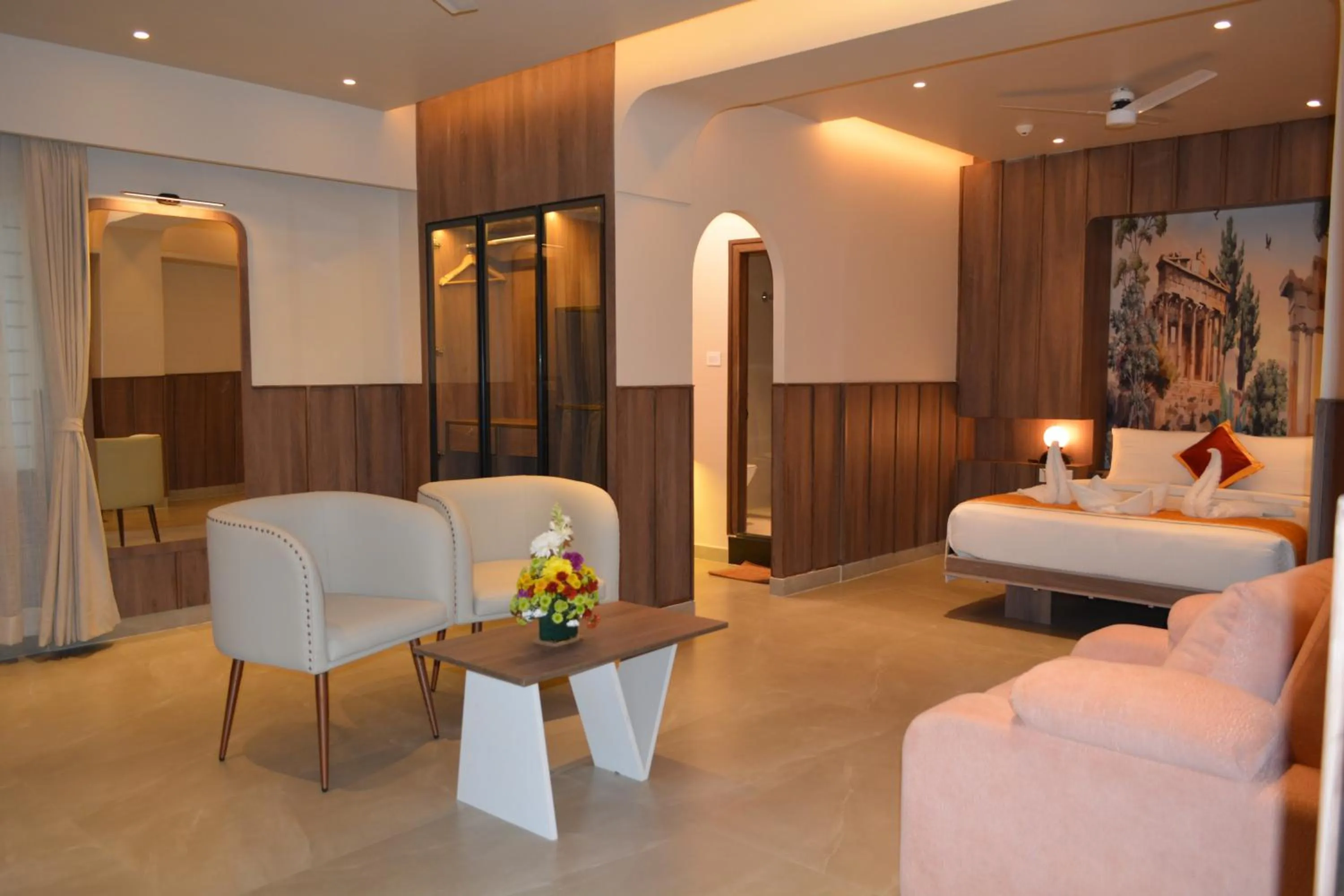 Bed in Hotel Muthahalli Grand