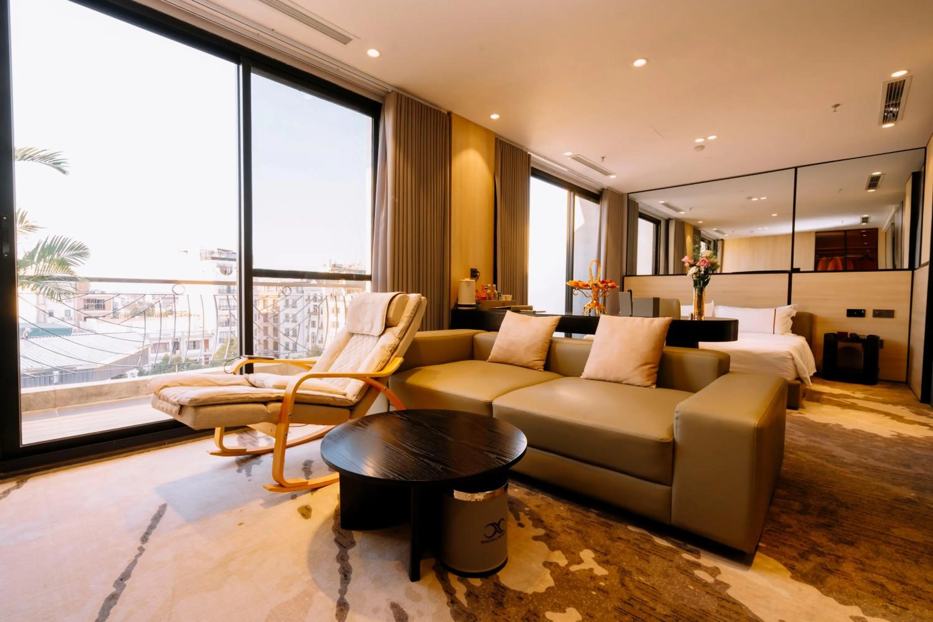 Seating area in X-Digital HOTEL