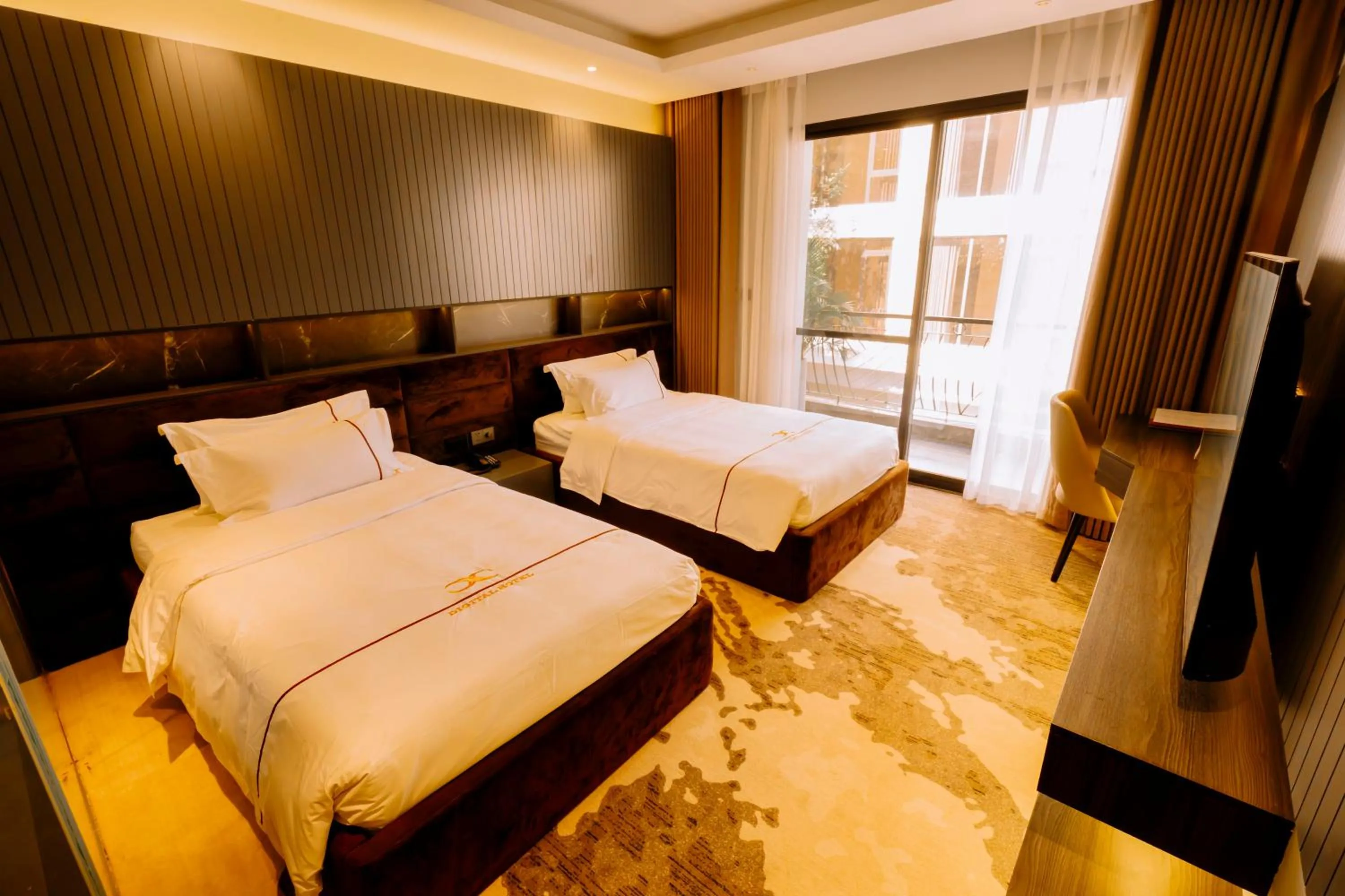 Balcony/Terrace, Bed in X-Digital HOTEL