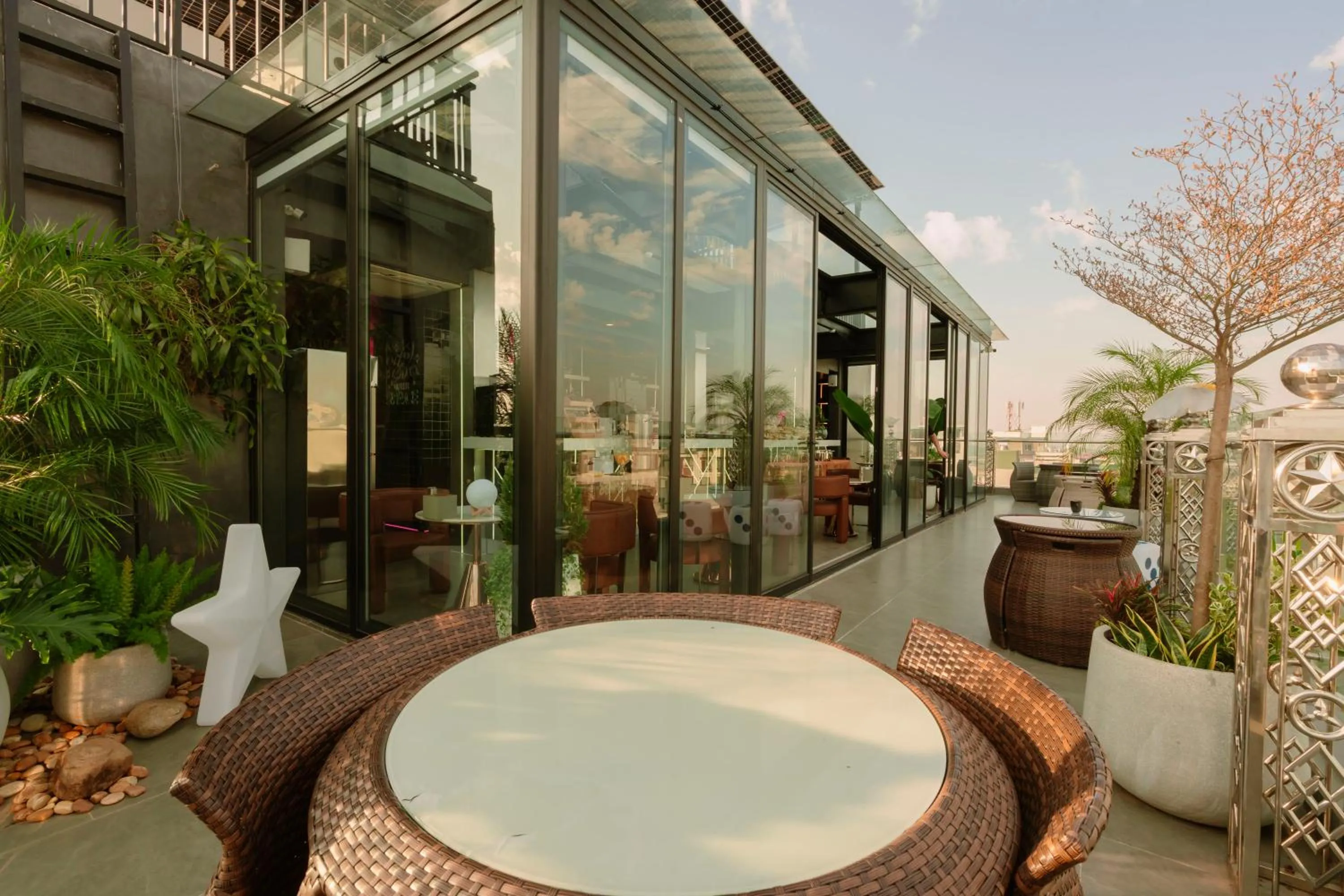 Patio in X-Digital HOTEL