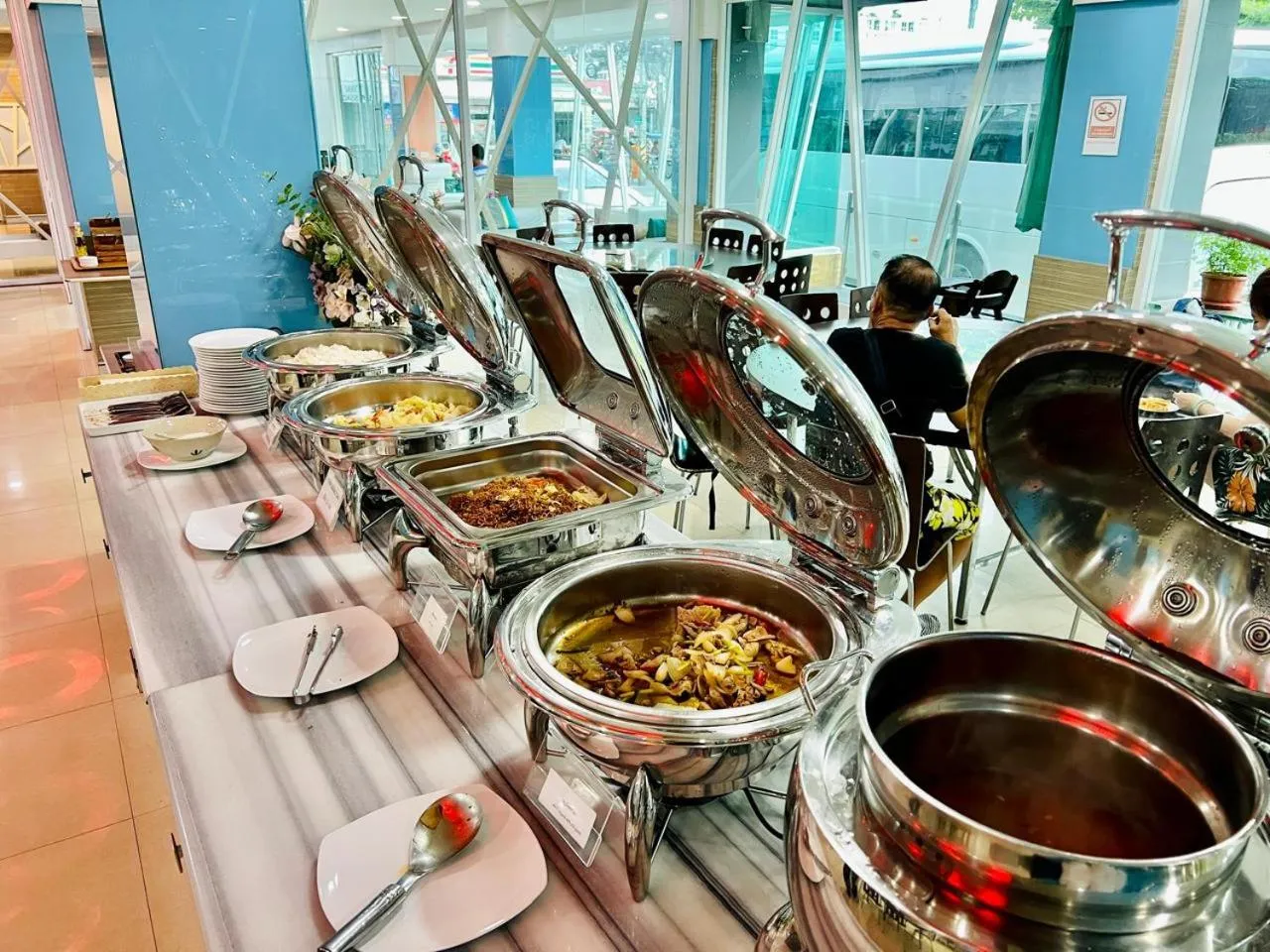 Buffet breakfast in KANN Pattaya Hotel