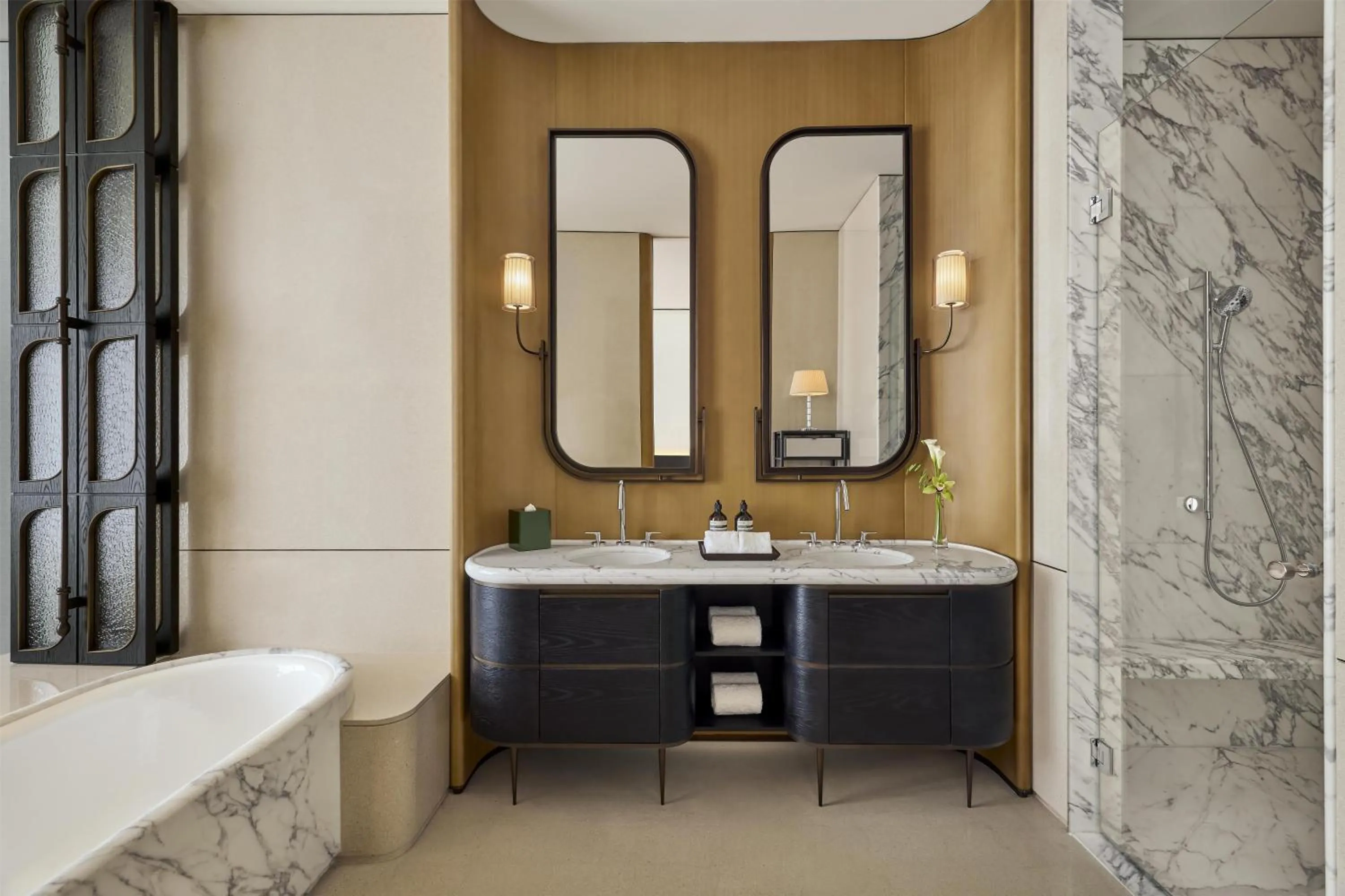 Bathroom in Waldorf Astoria Shanghai Qiantan