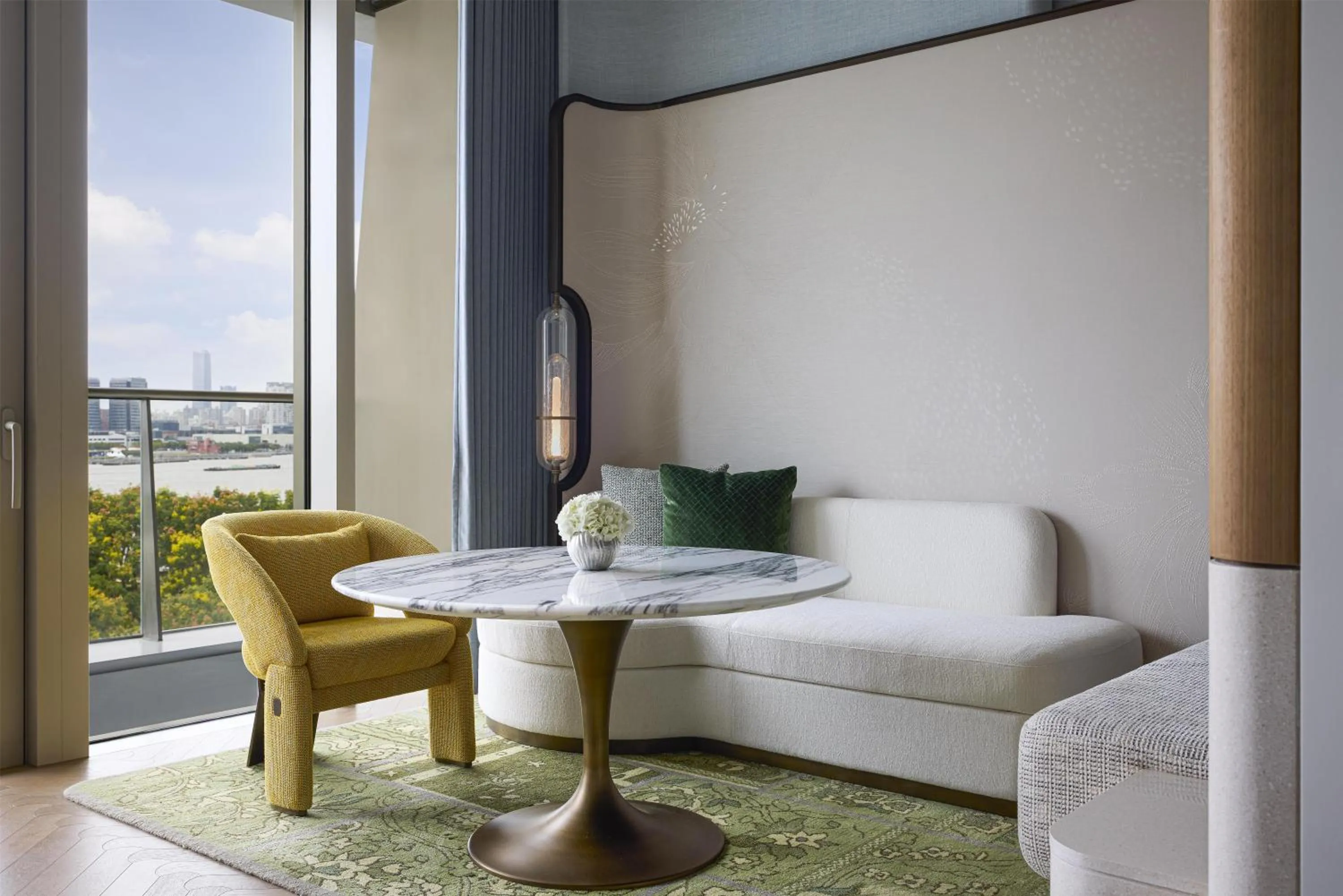 Living room in Waldorf Astoria Shanghai Qiantan