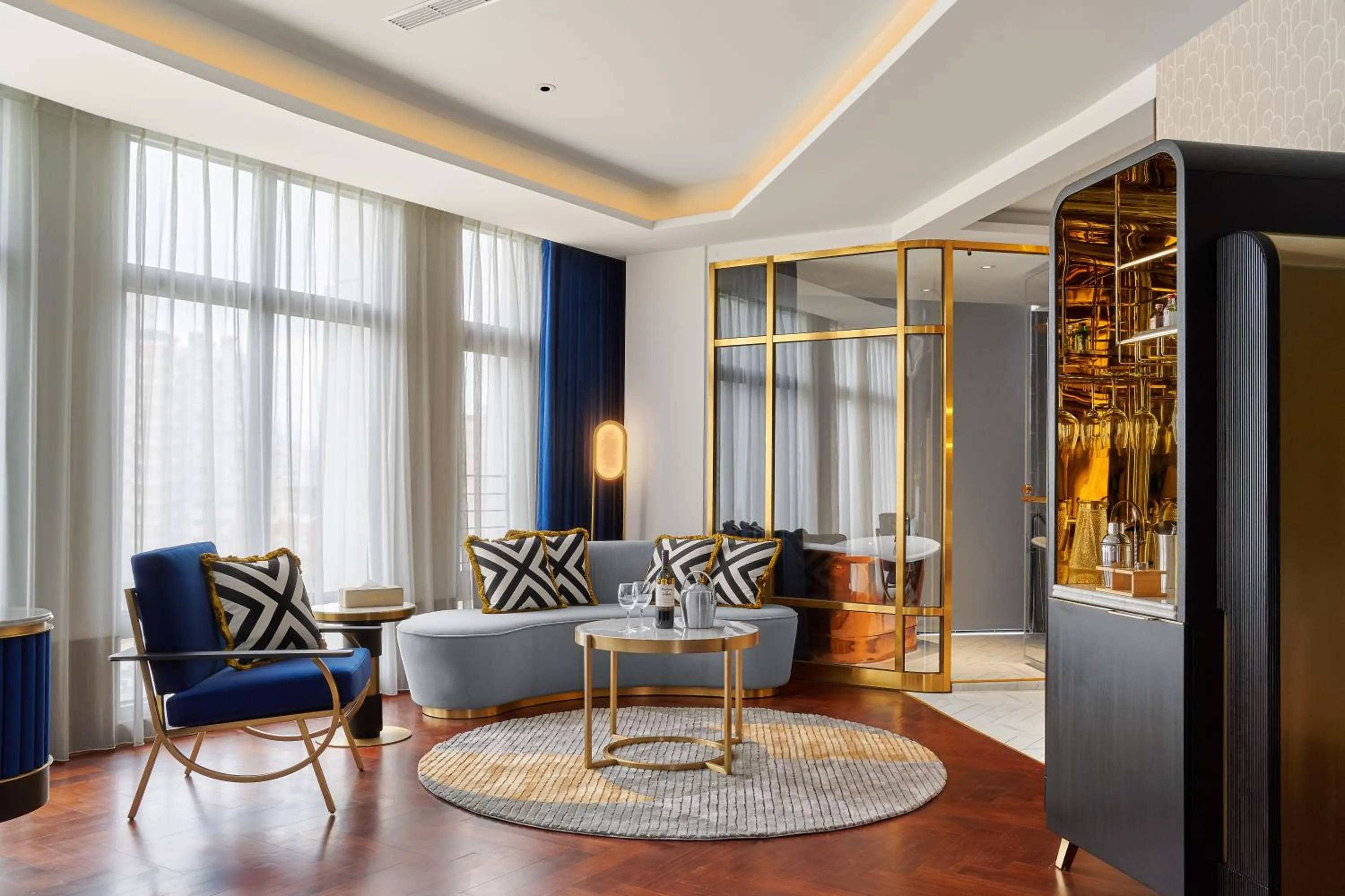 Living room in OKU Hotel