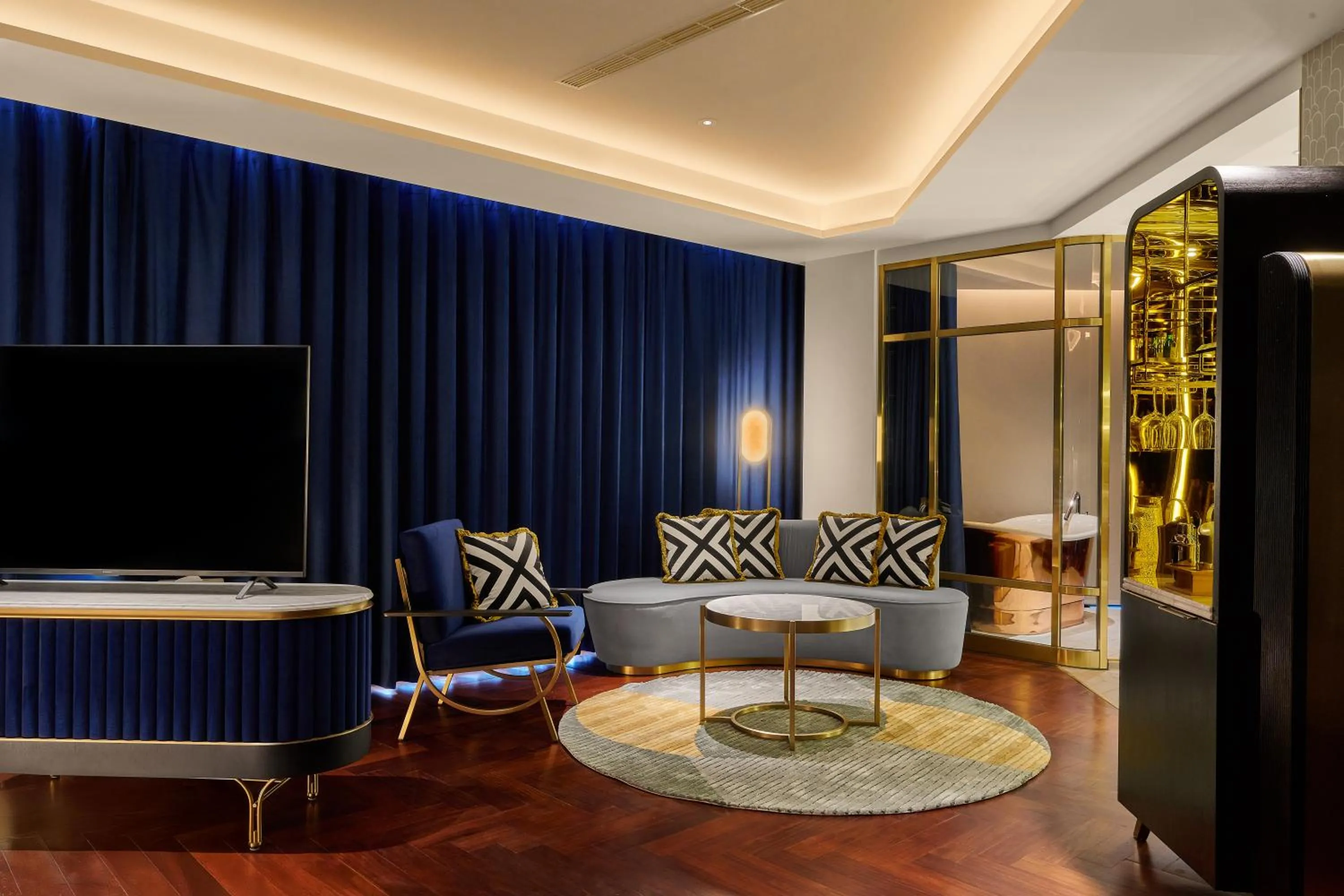 Living room in OKU Hotel