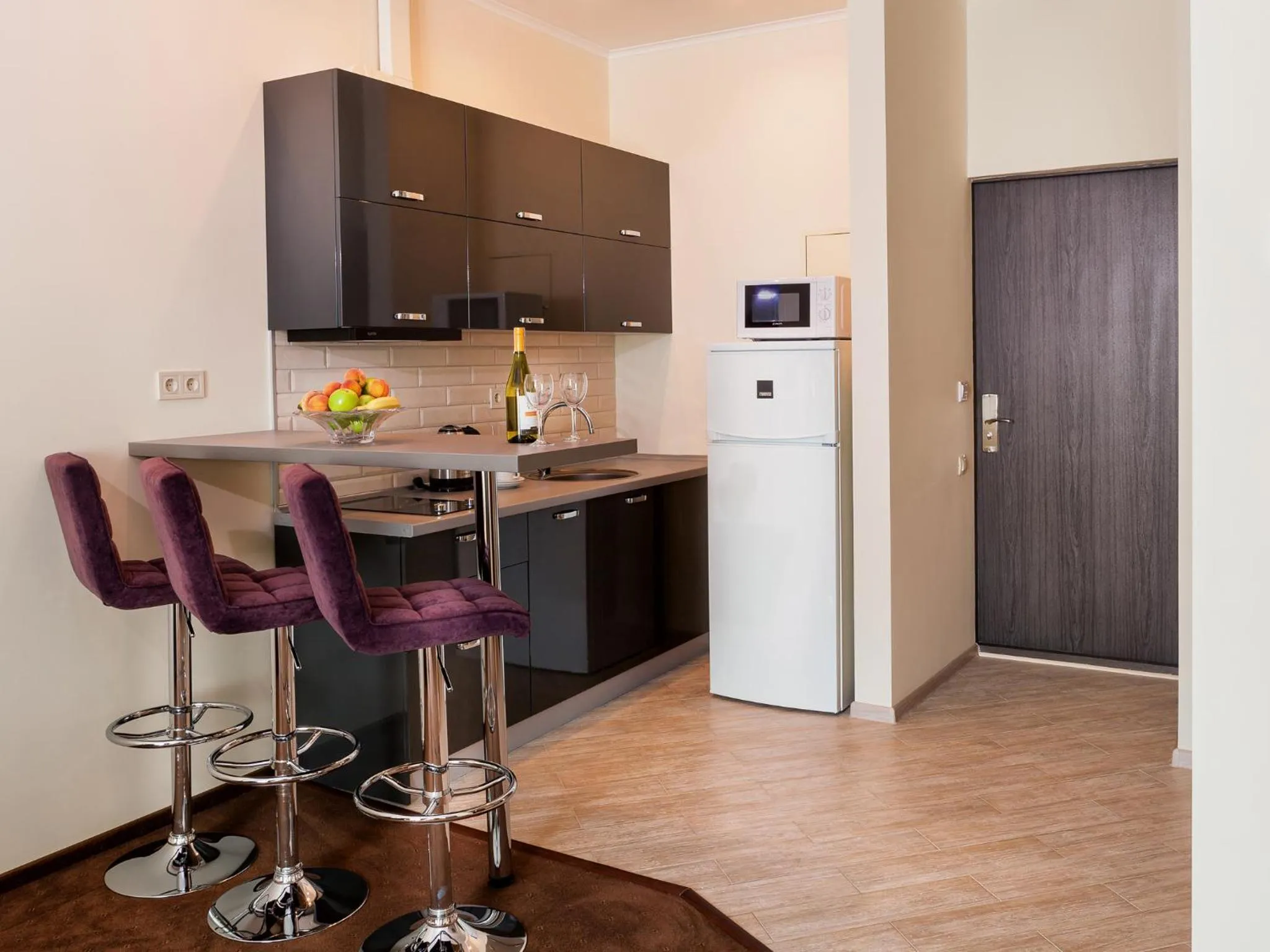 Kitchen or kitchenette in Twin Apart Hotel