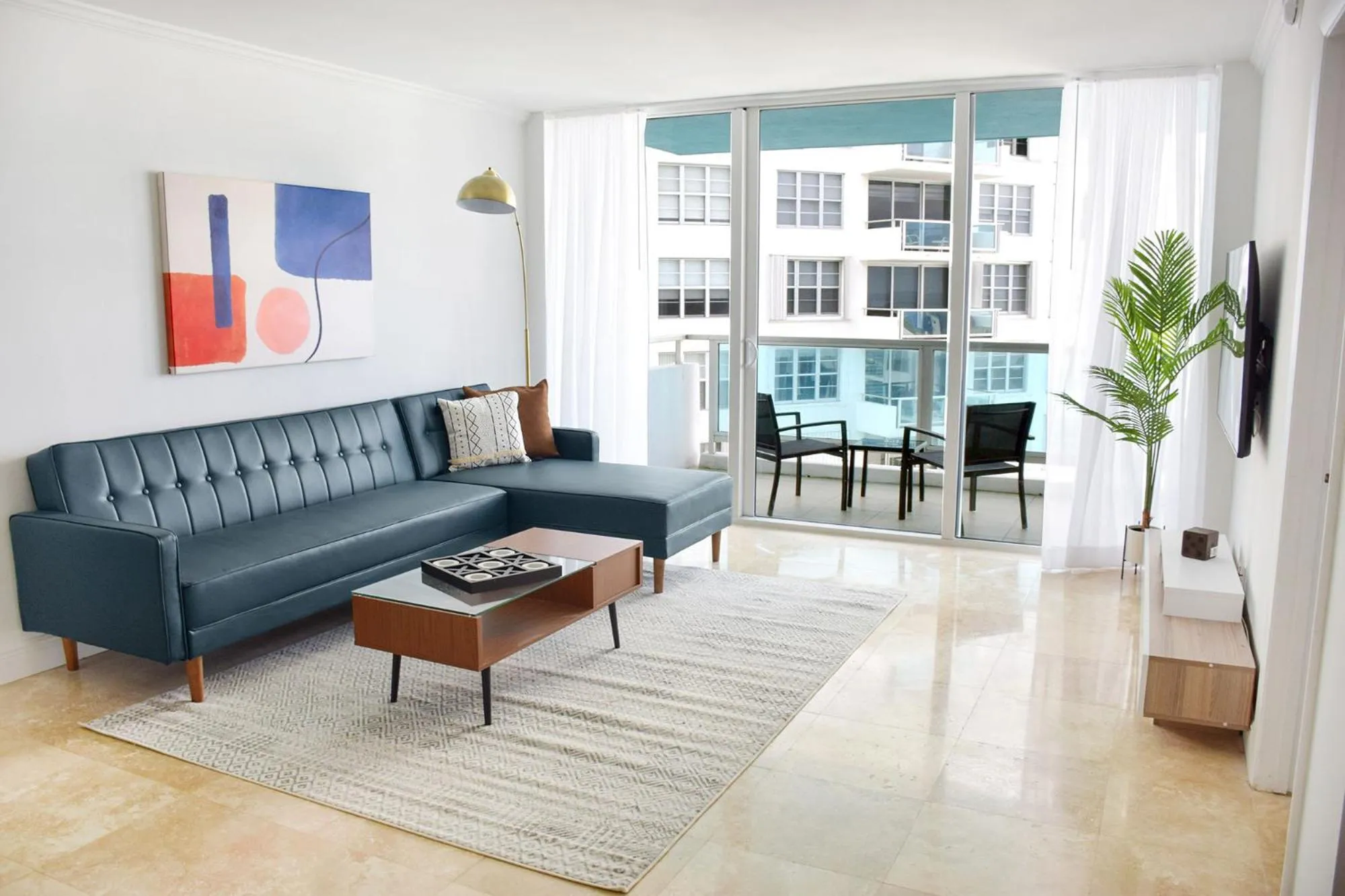 Living room in Seacoast Suites on Miami Beach