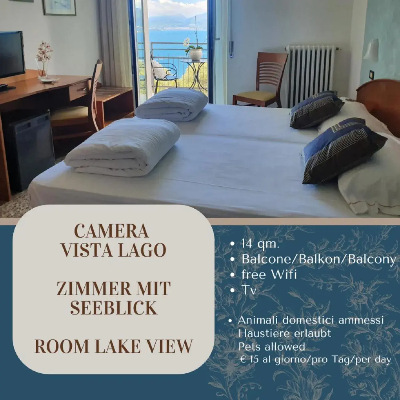 Double or Twin Room with Balcony - single occupancy in Hotel 2 Palme Double or Twin Room with Balcony - single occupancy in Hotel 2 Palme