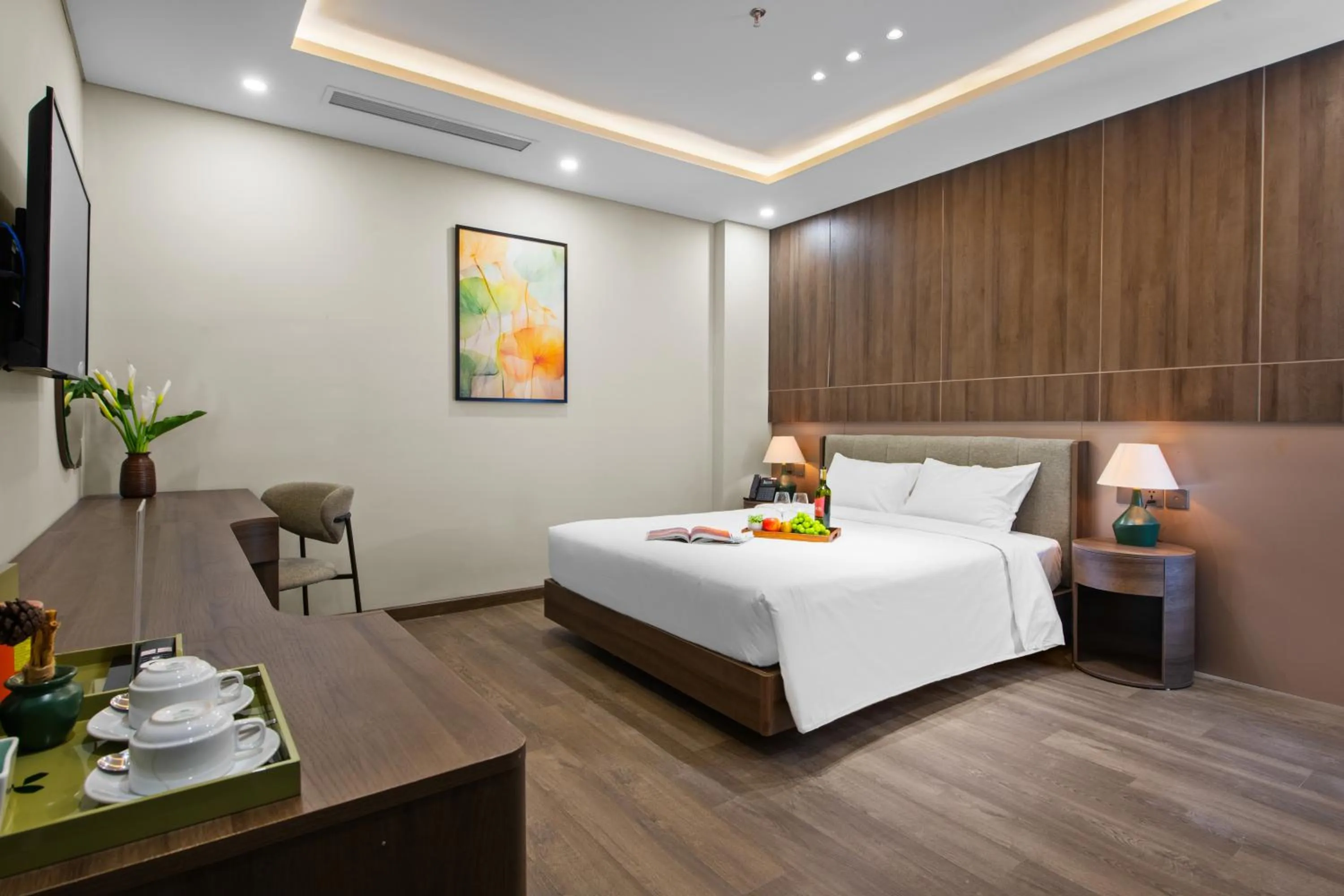 Living room, Bed in Nature Hotel - Lac Long Quan