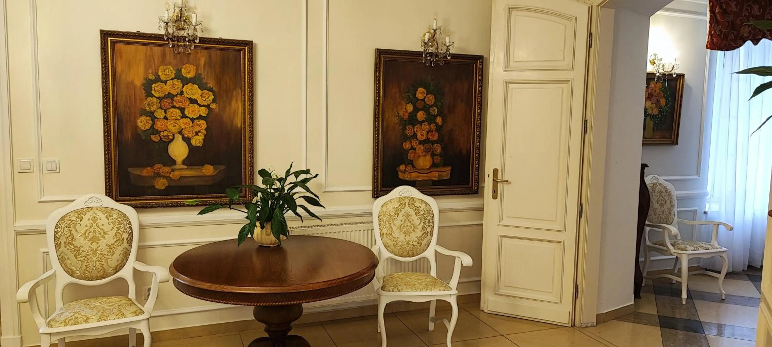 Patio, Dining Area in Dworek Wola Ociecka