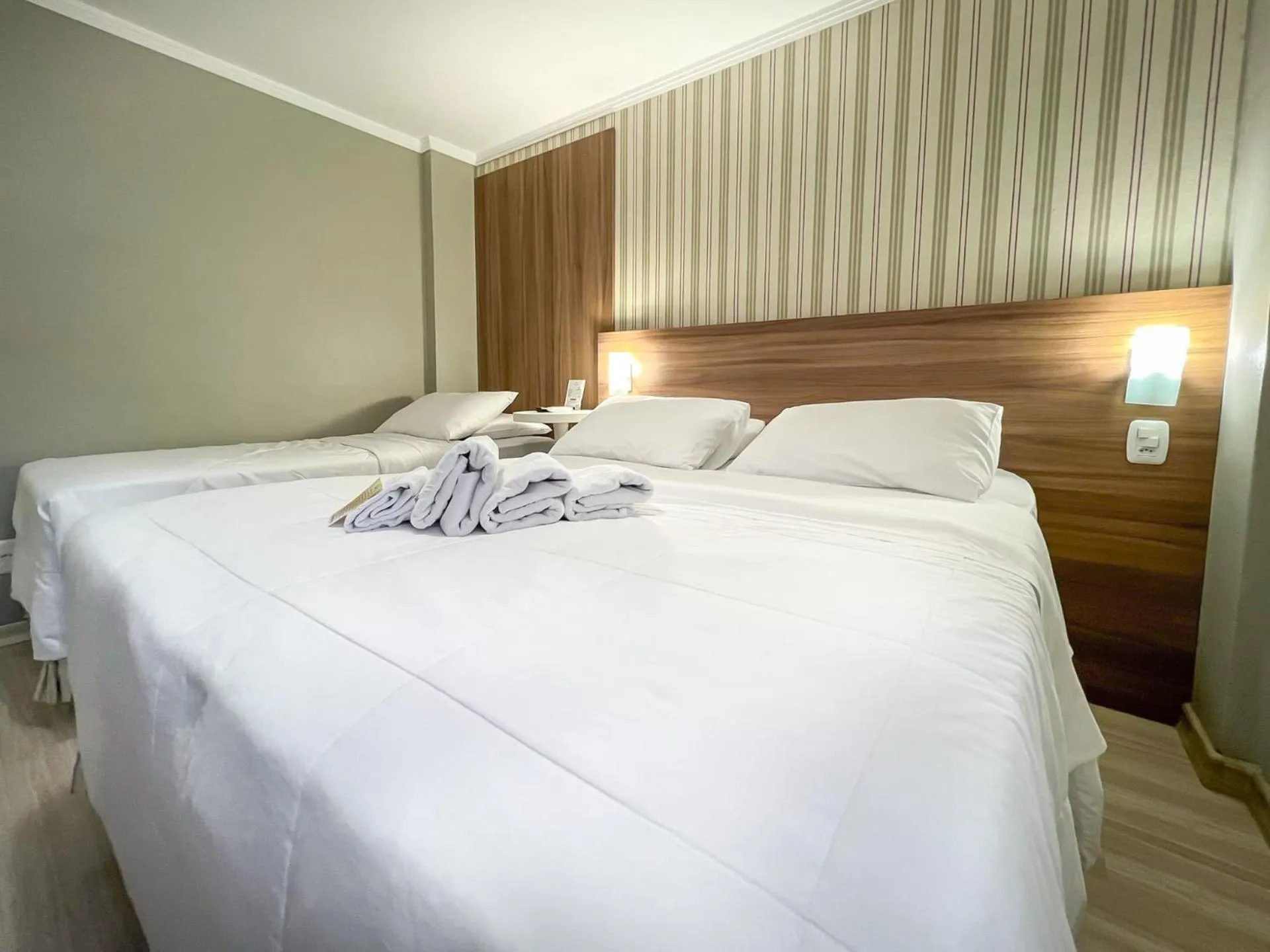 Bed in Pousada Viena