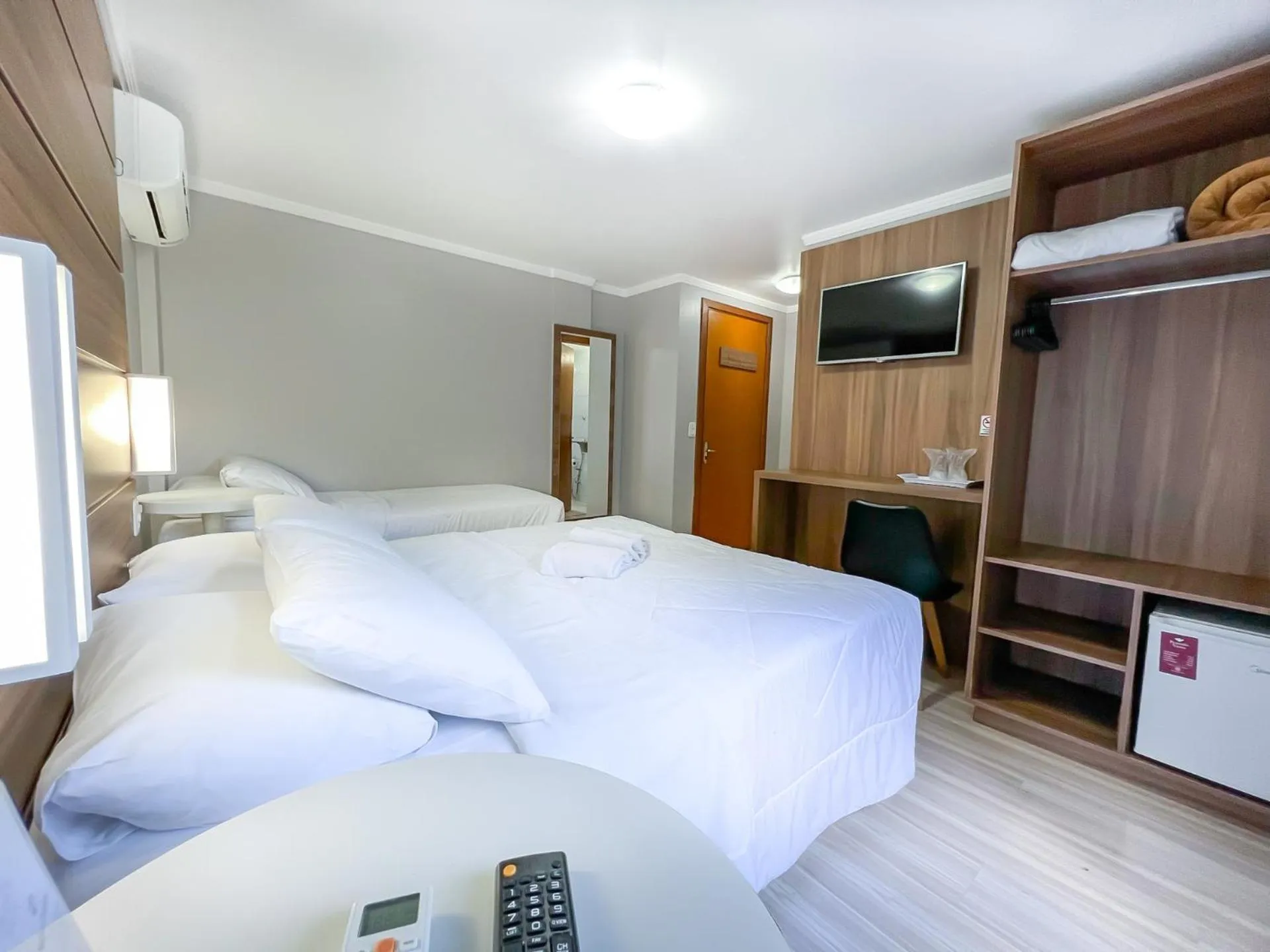 Bed in Pousada Viena