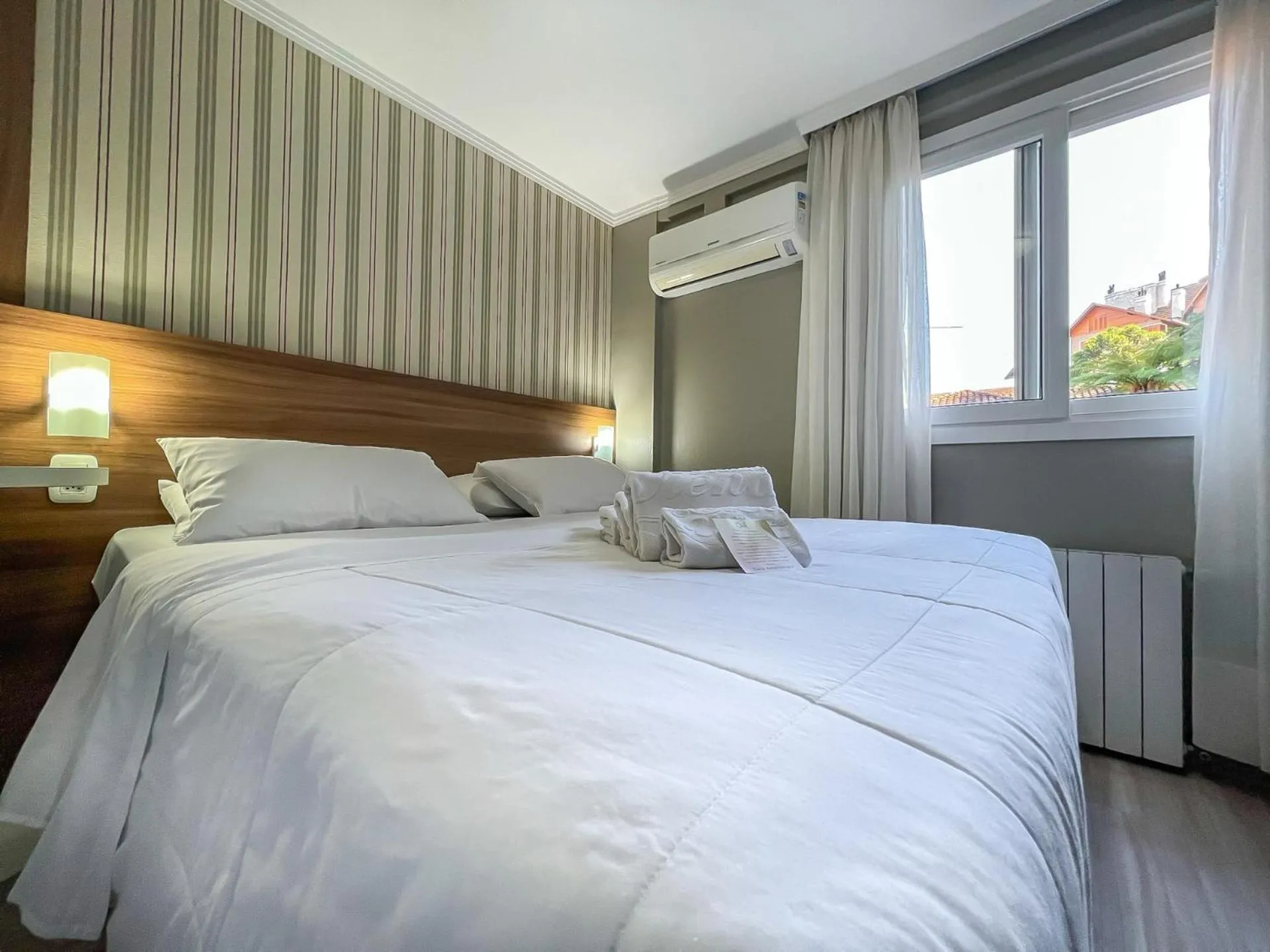 Bed in Pousada Viena