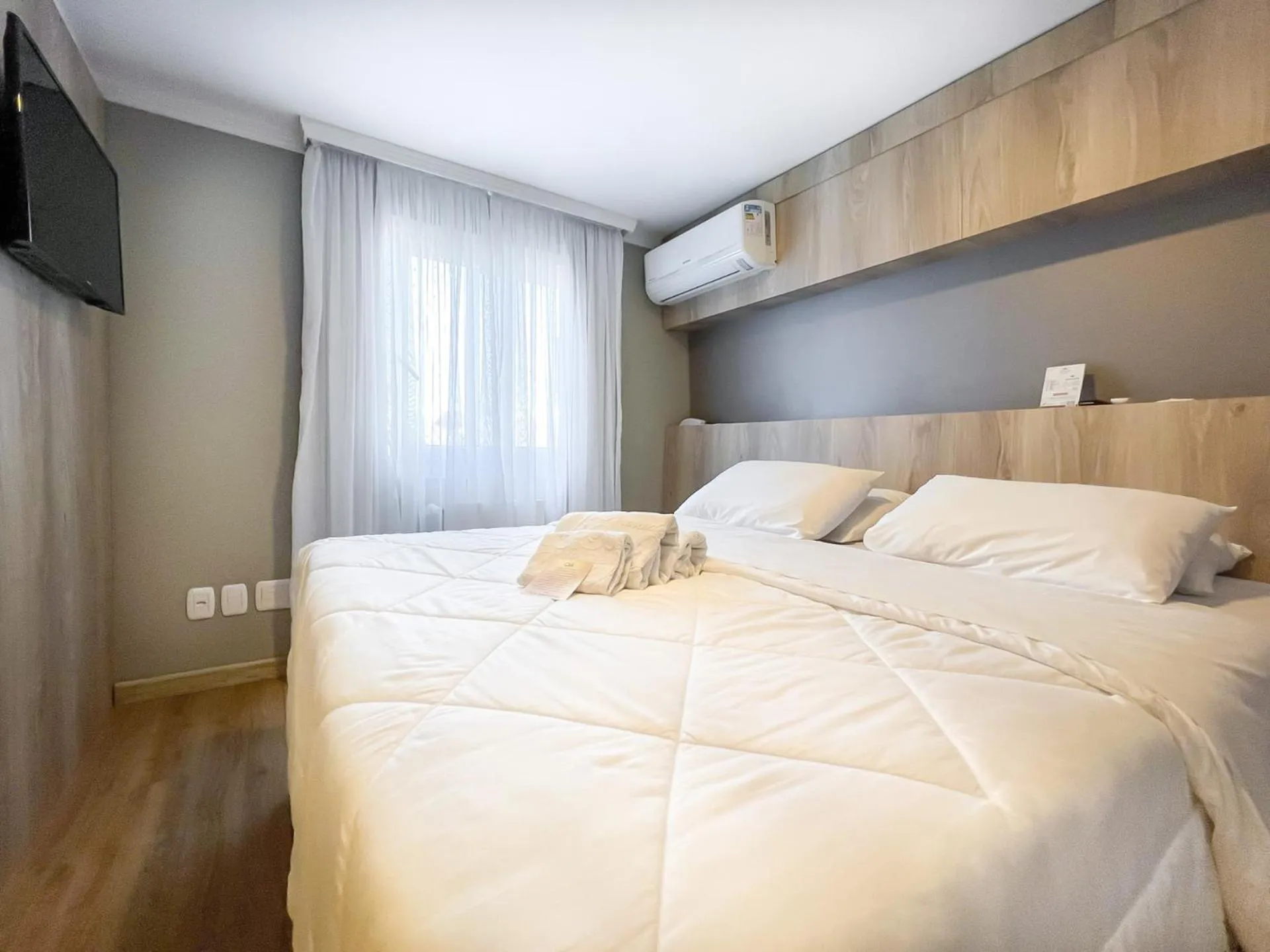 Bed in Pousada Viena