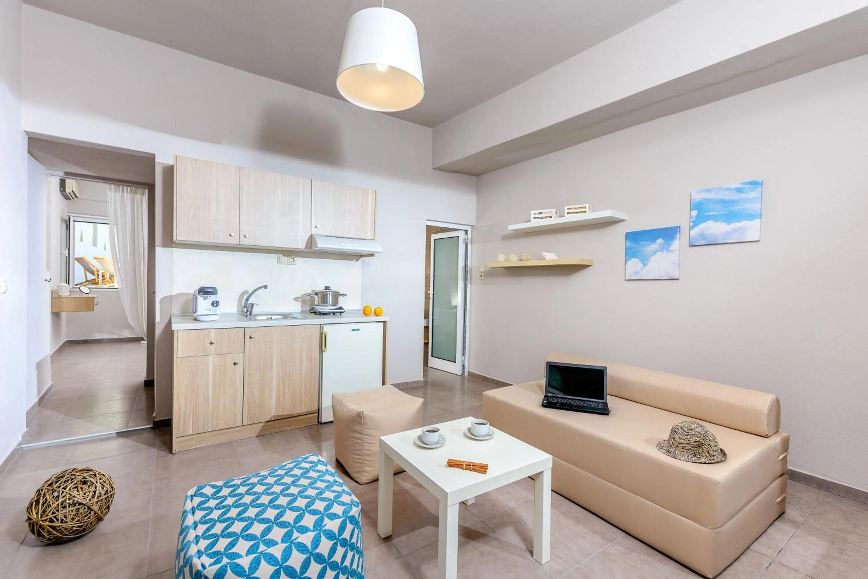 Kitchen or kitchenette in Anemos Suites by Estia