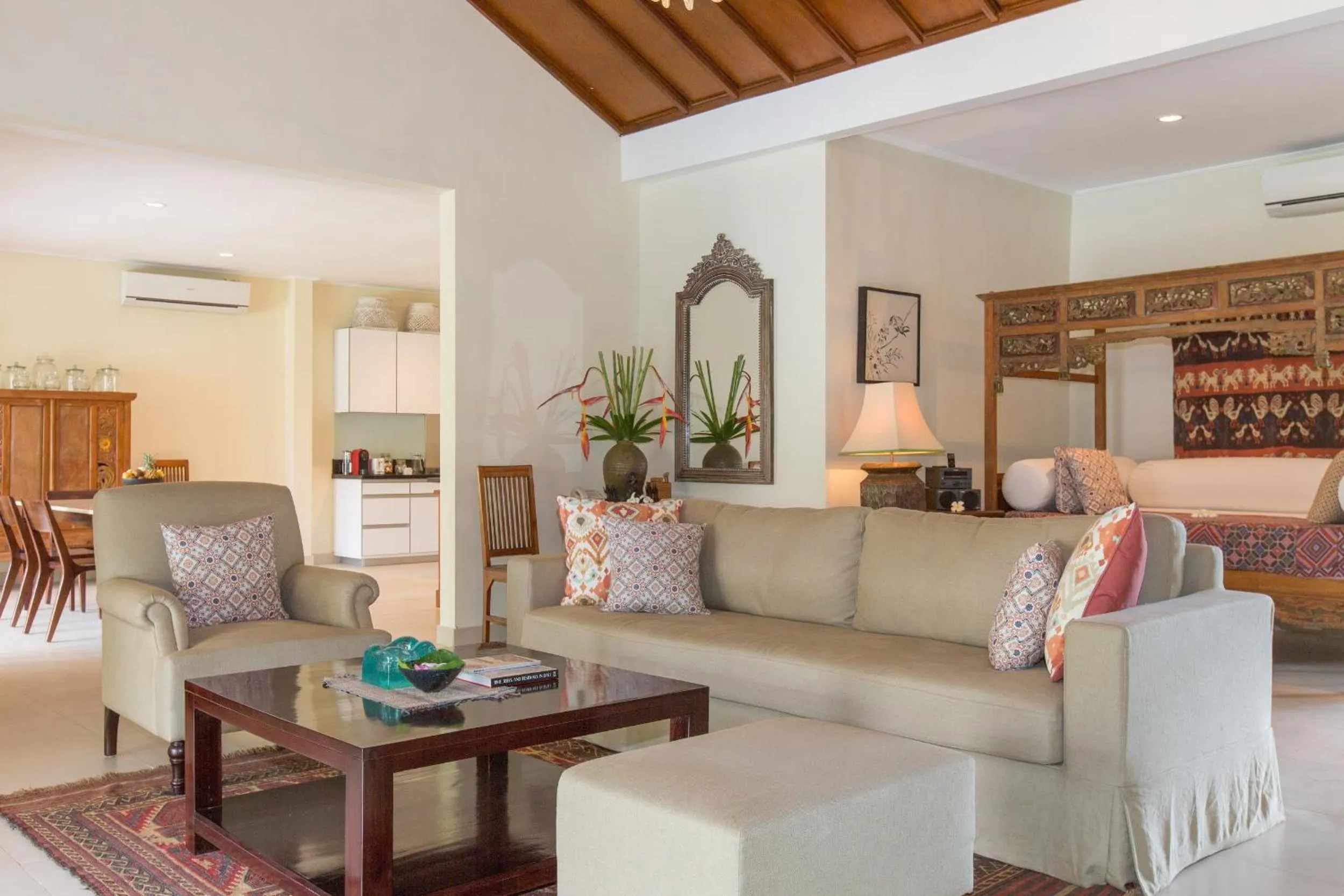 Seating area in Villa Balidamai by Nagisa Bali