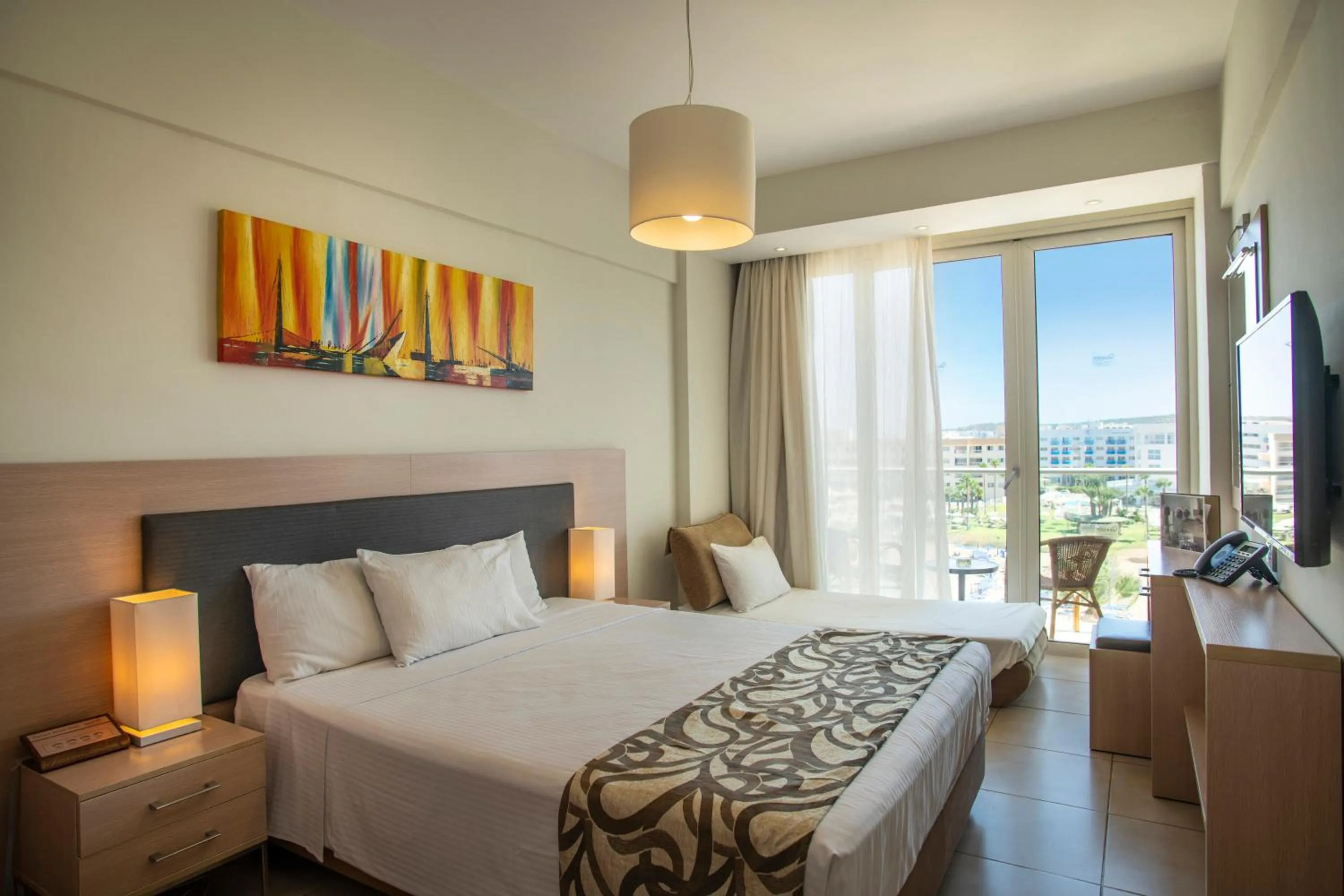 Bedroom, Bed in Pernera Beach Hotel