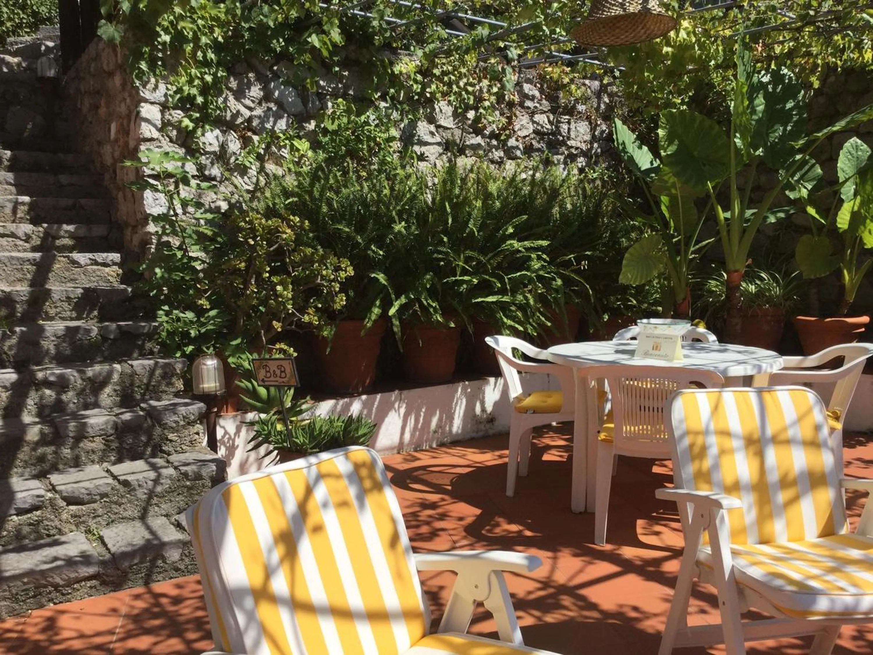 Patio in B&B Le Tre Casette