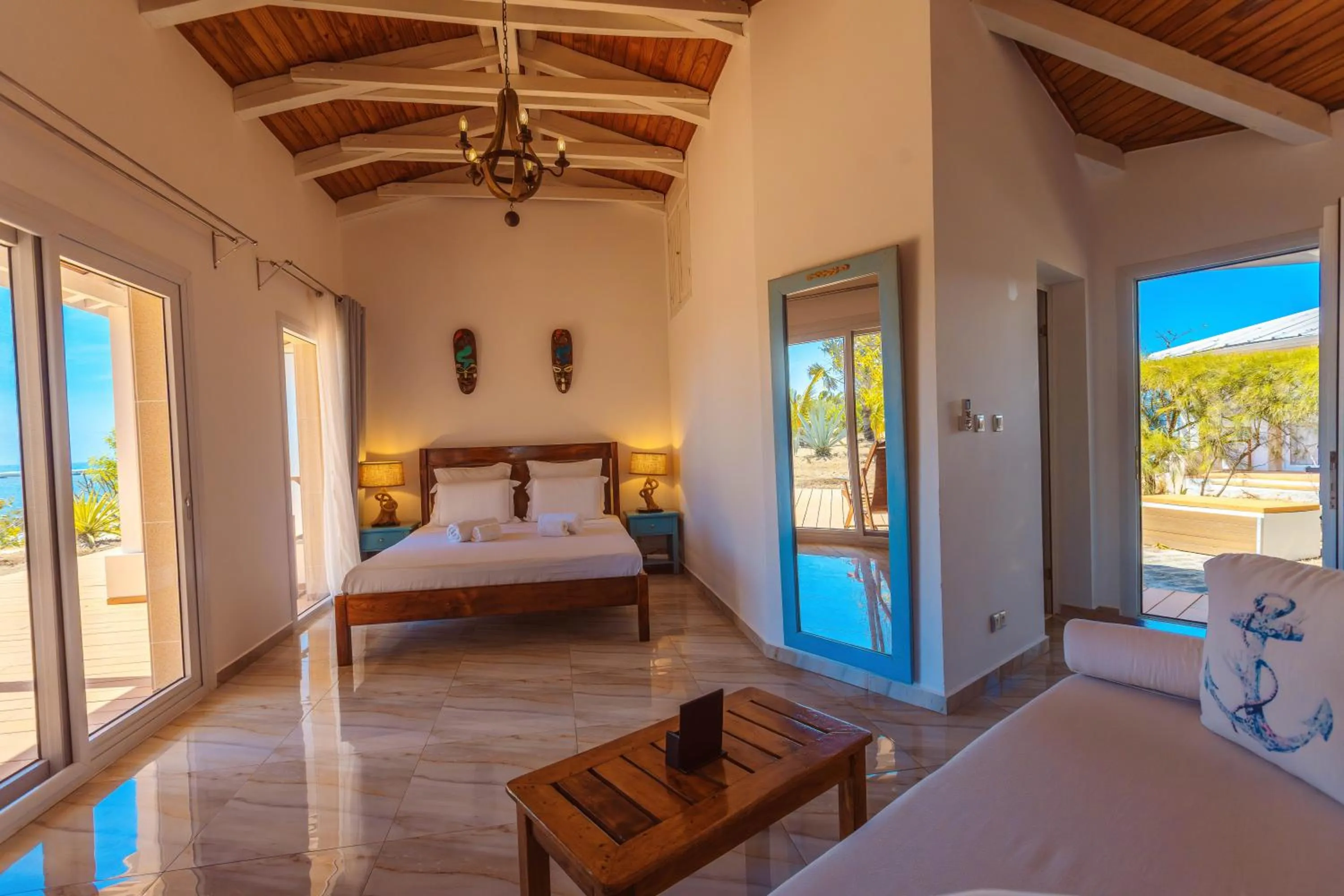 Balcony/Terrace, Bed in Mantasaly Resort