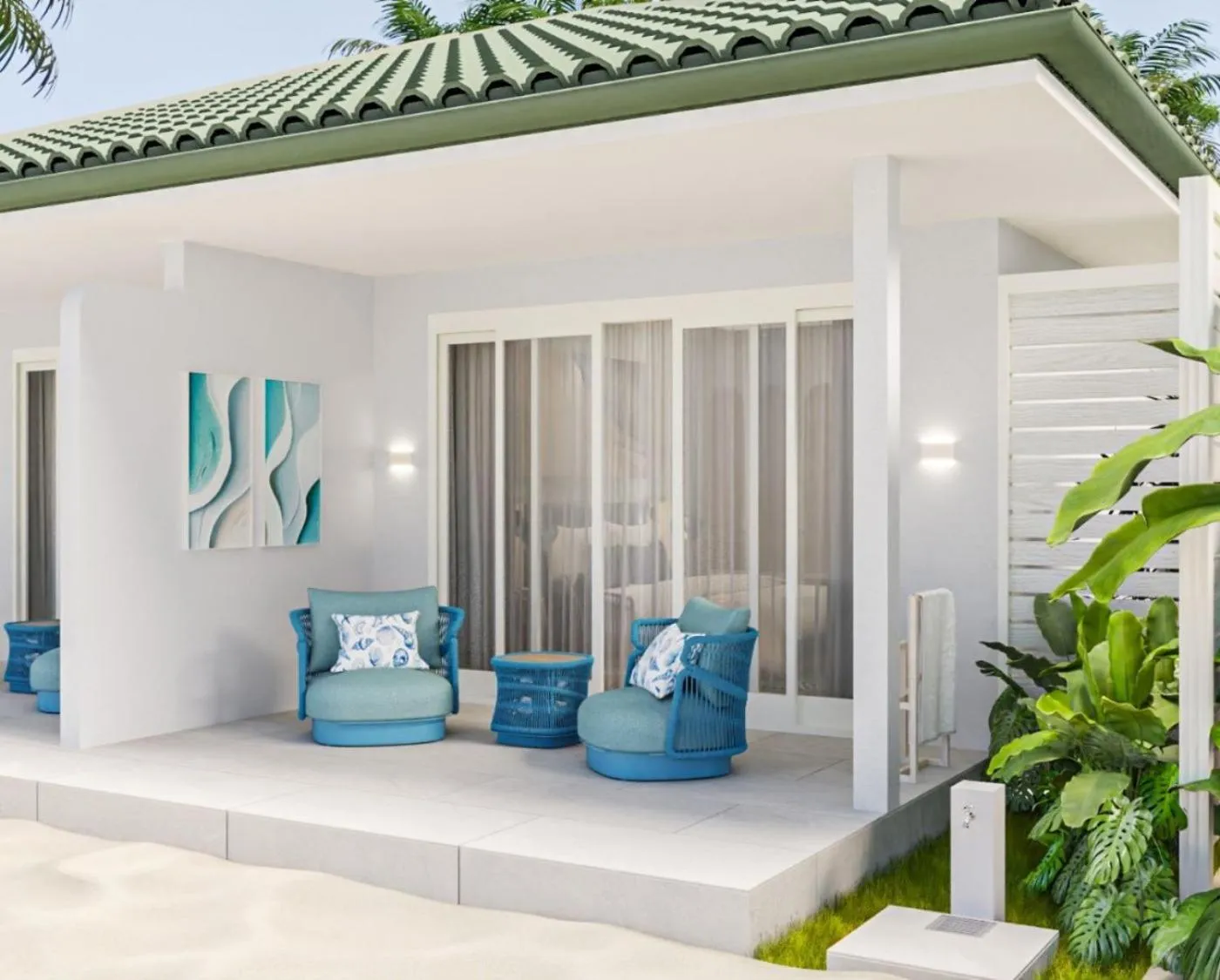 Seating area in Eriyadu Island Resort