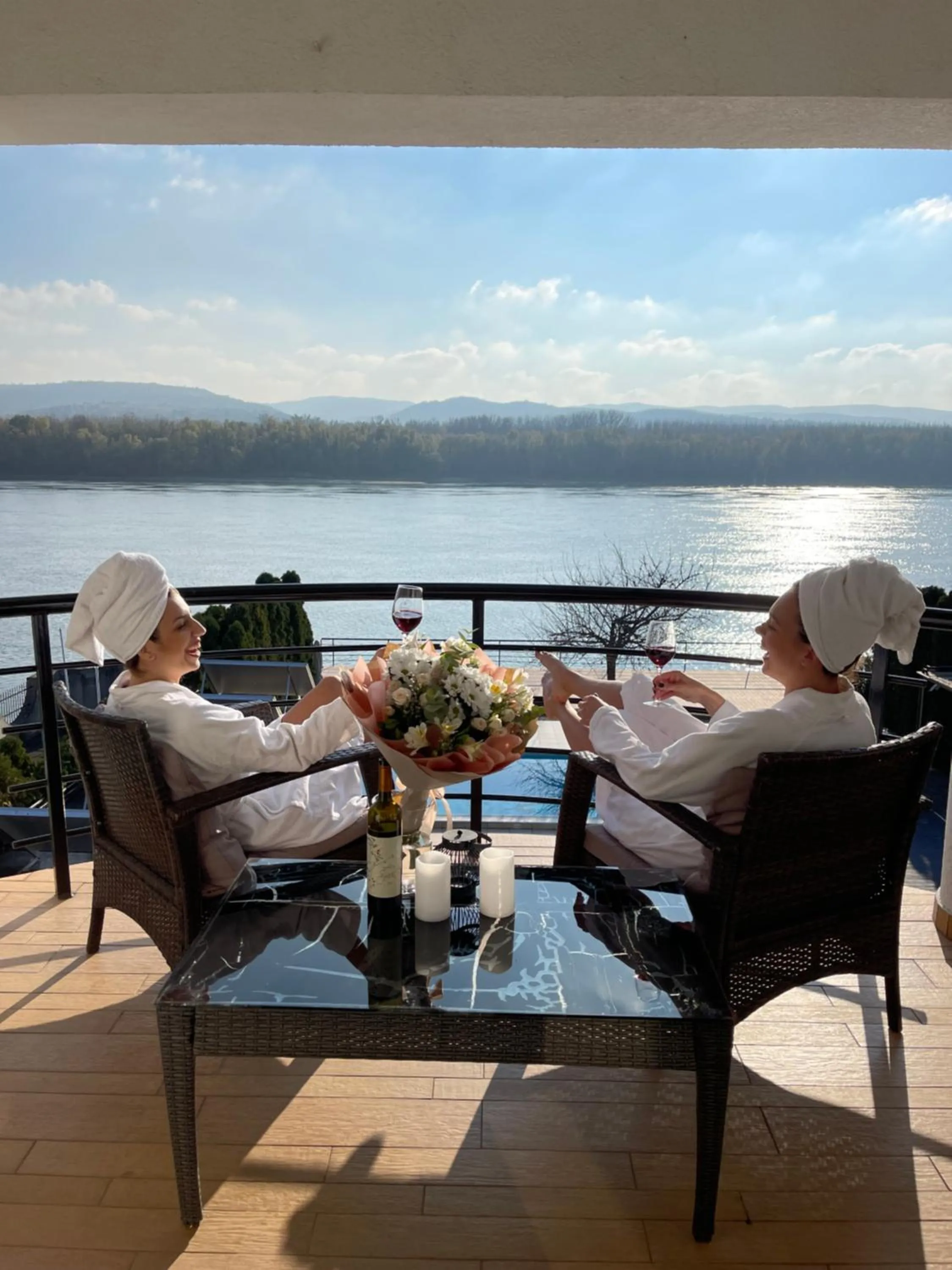 Balcony/Terrace in Guest House Panorama Aqualux with Free Parking