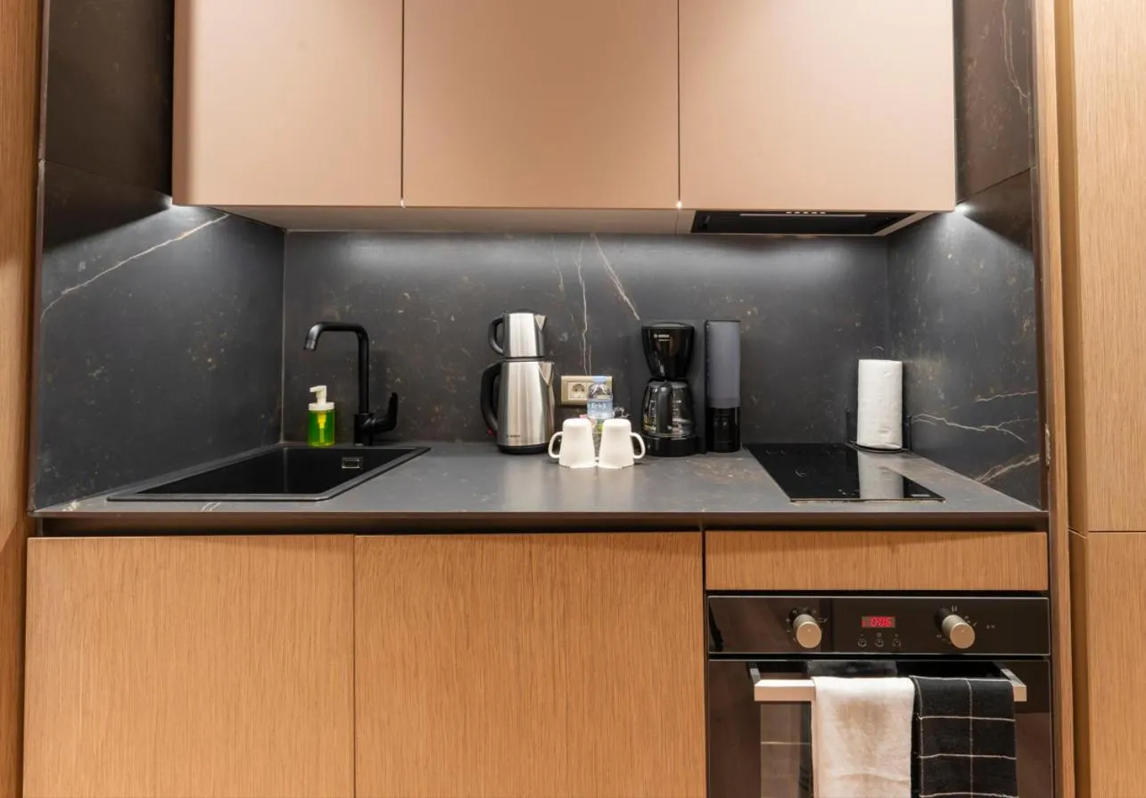 kitchen in Marriott Executive Apartments Antalya