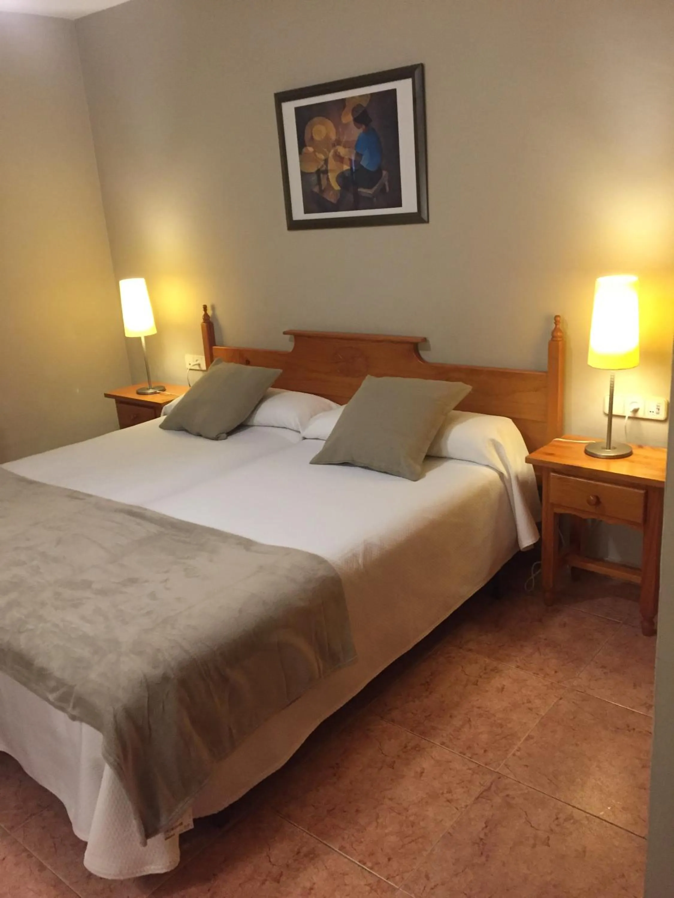 Bed in Hotel Florido