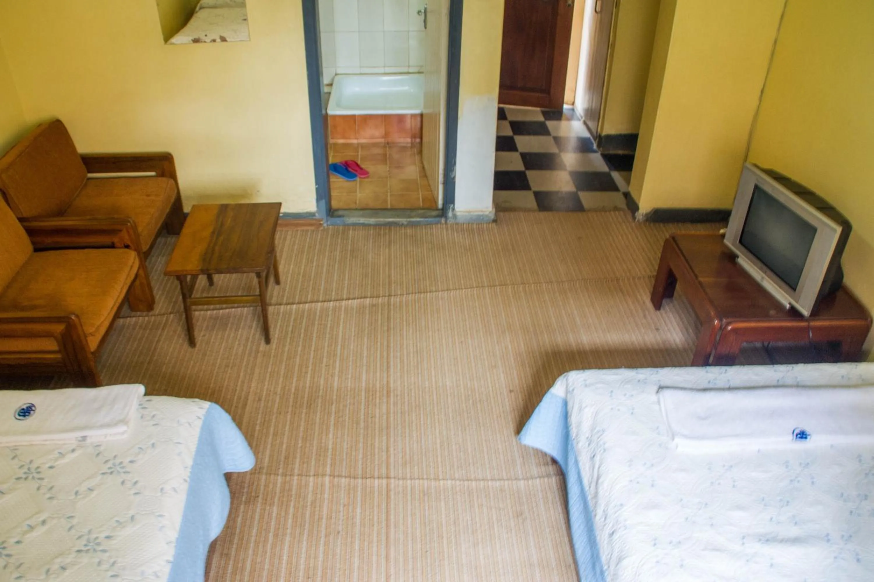 Bed in Pelikan Hotel