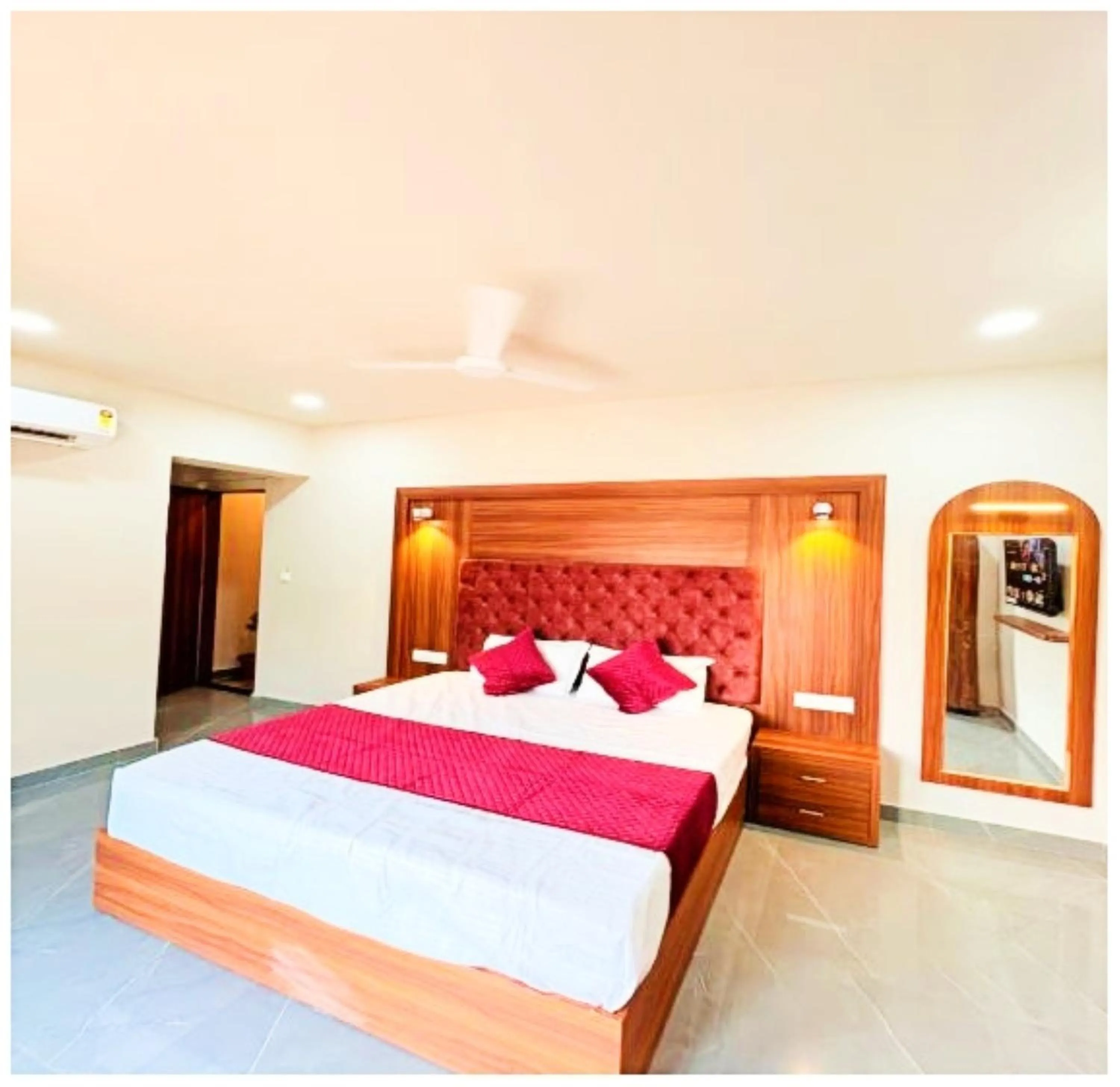 air conditioner, Bed in Hotel Jay ambey palace In Jaipur