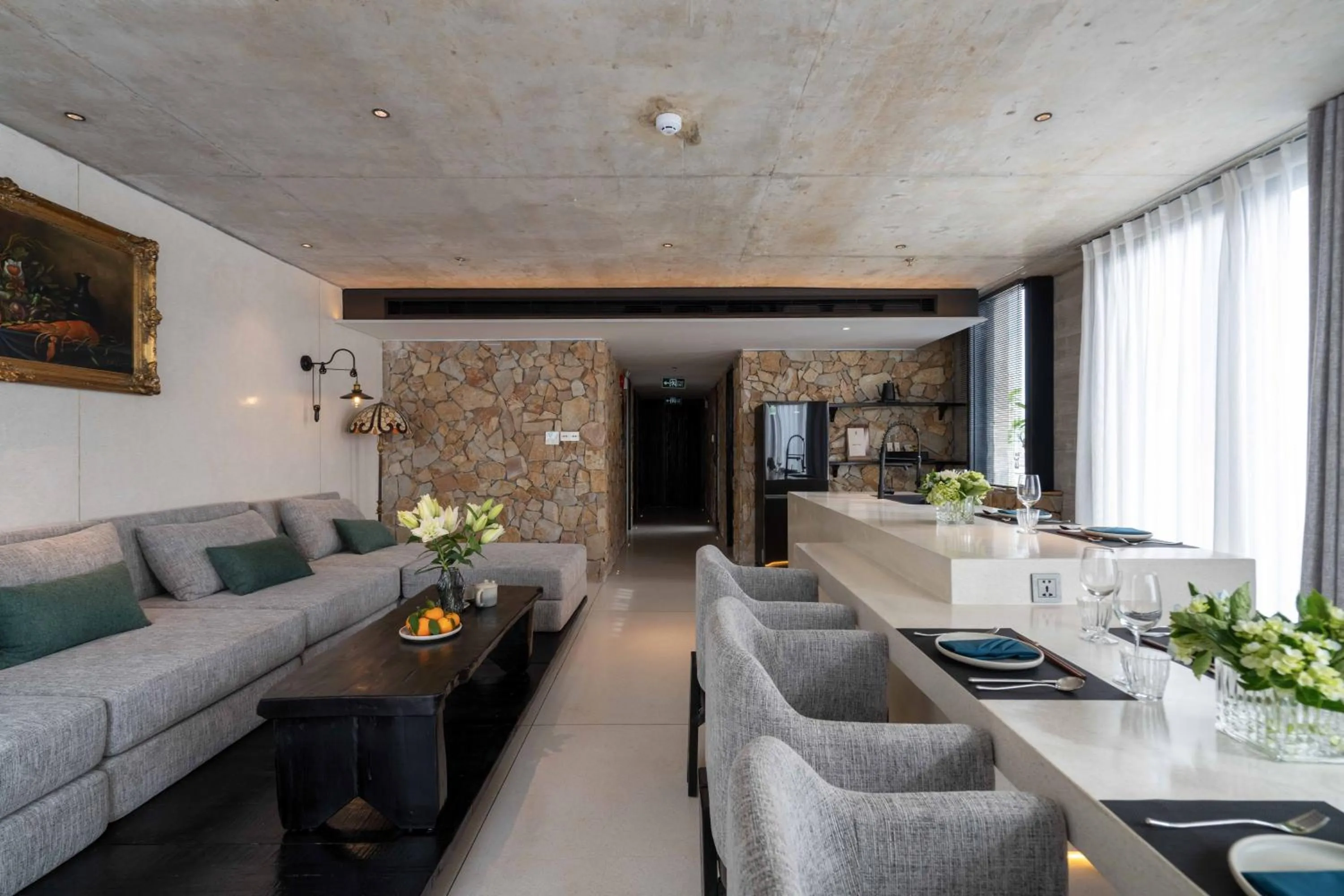 Living room in Hôtel de Soie