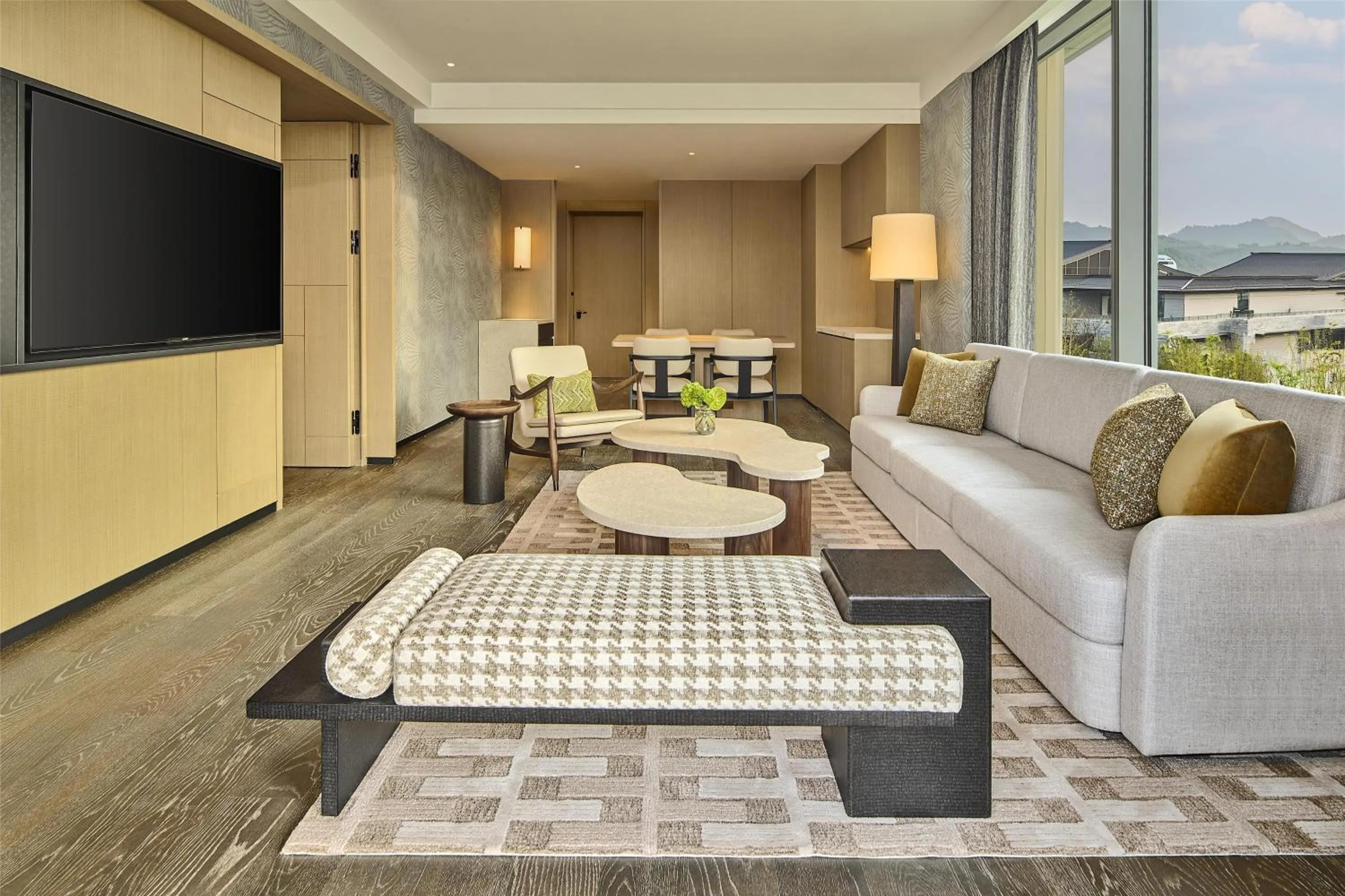 Living room in Shu Hua Hotel Tianmu Mountain, Curio Collection By Hilton