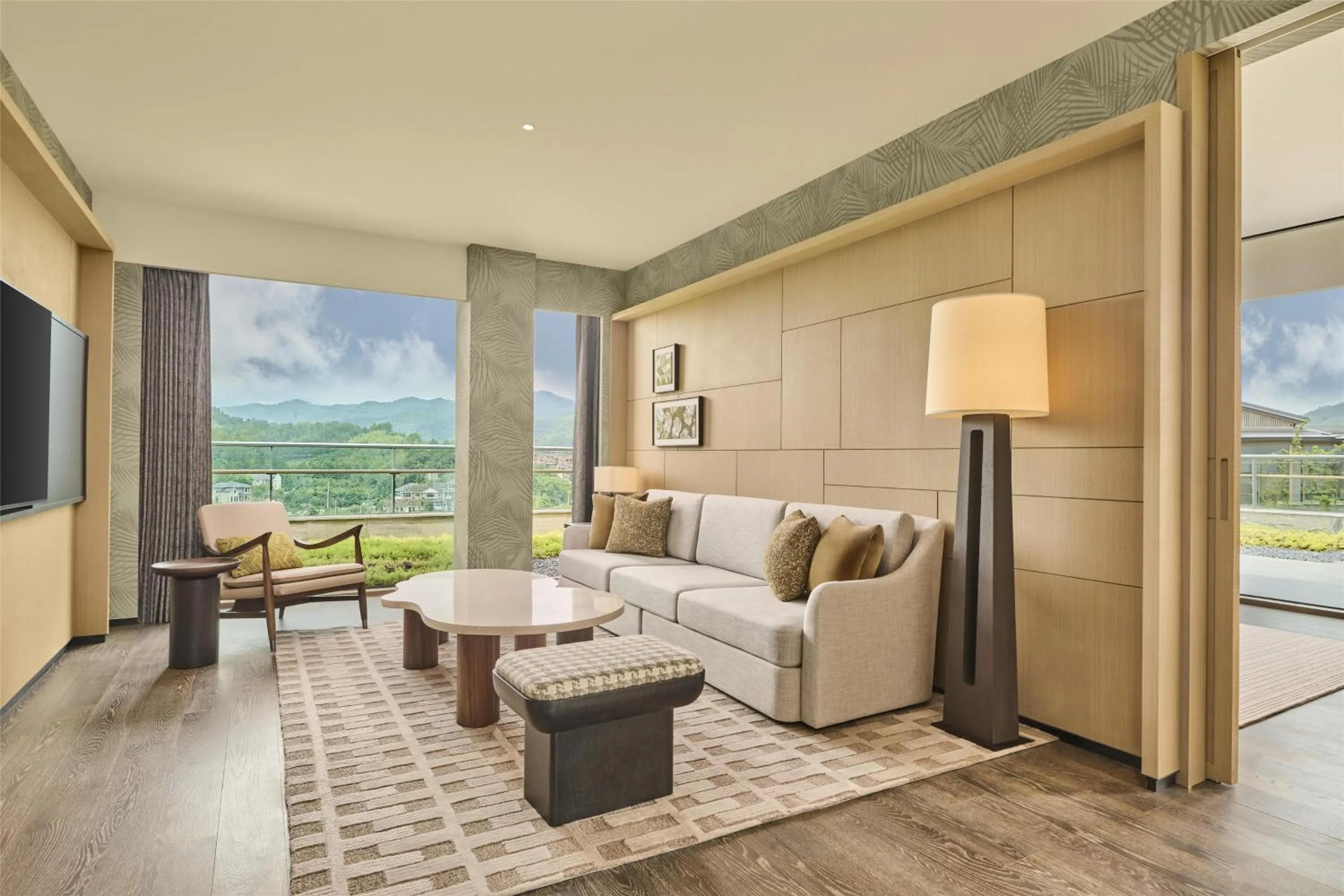 Living room in Shu Hua Hotel Tianmu Mountain, Curio Collection By Hilton